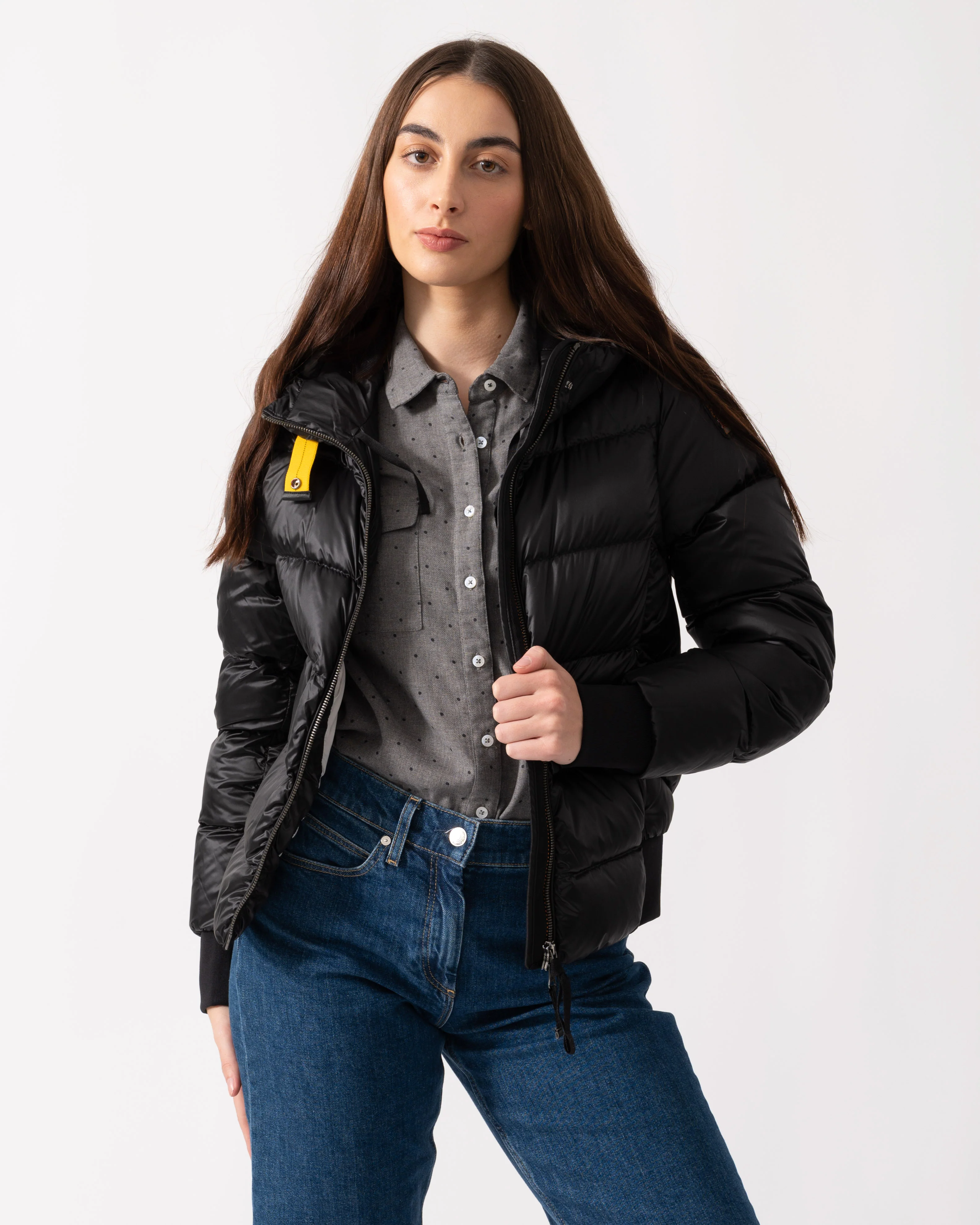 Parajumpers Mariah Womens Hooded Down Bomber - Black 541 - Image 3