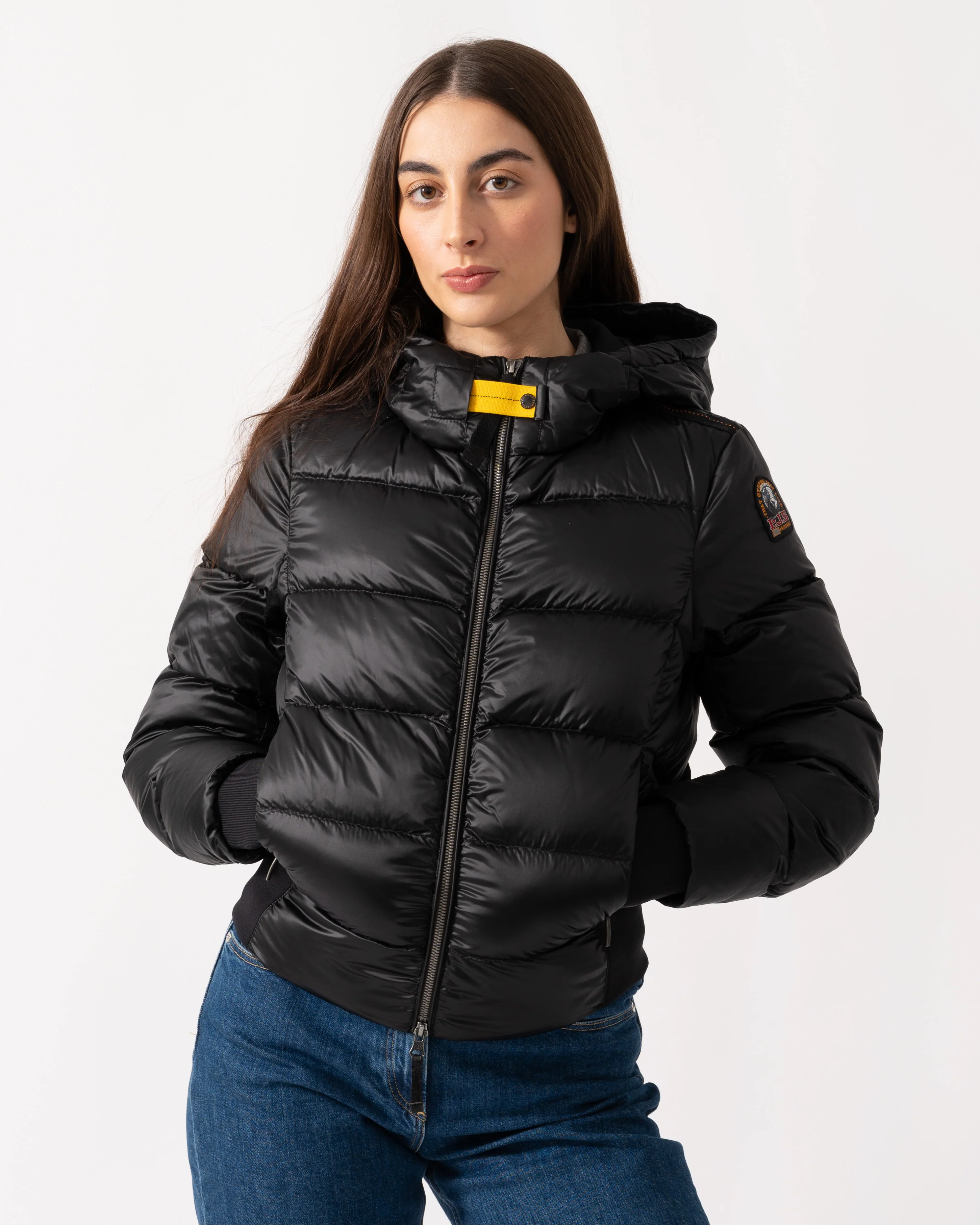 Parajumpers Mariah Womens Hooded Down Bomber - Black 541 - Image 4