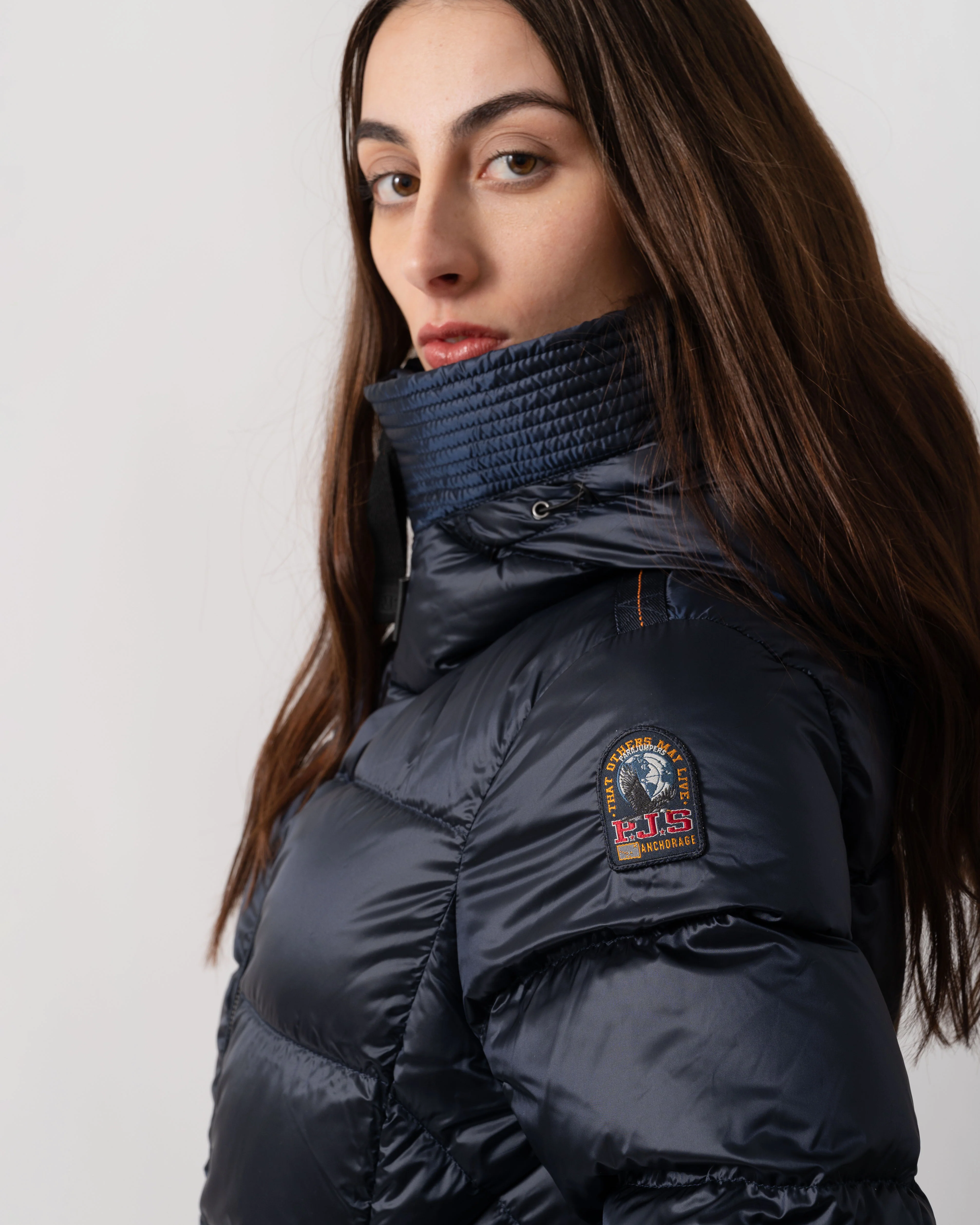 Parajumpers Marion Womens Hooded Down Jacket - Blue Navy 316 - Image 2