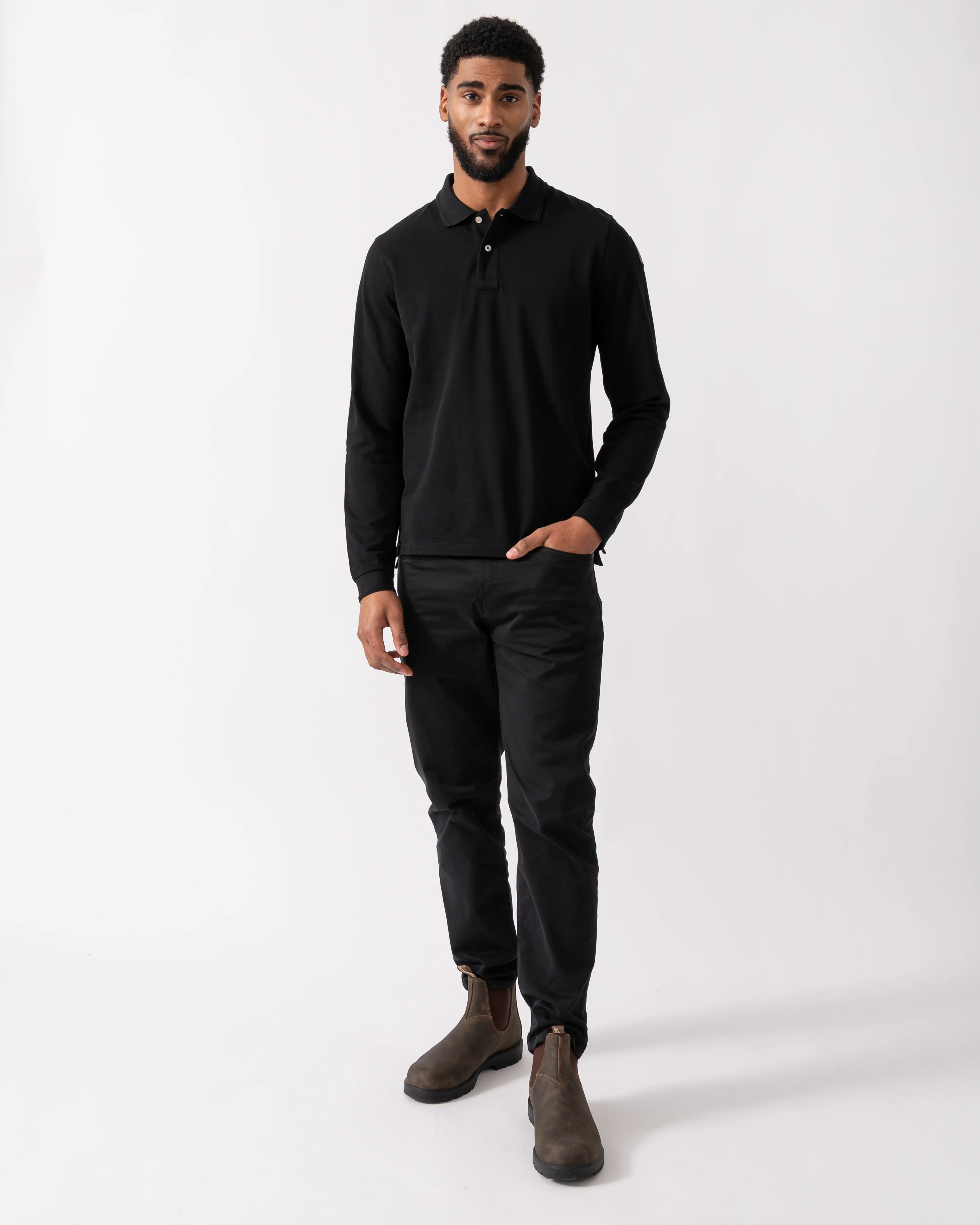 Parajumpers Oberon Polo Mens Polo - Black 541 - Image 2