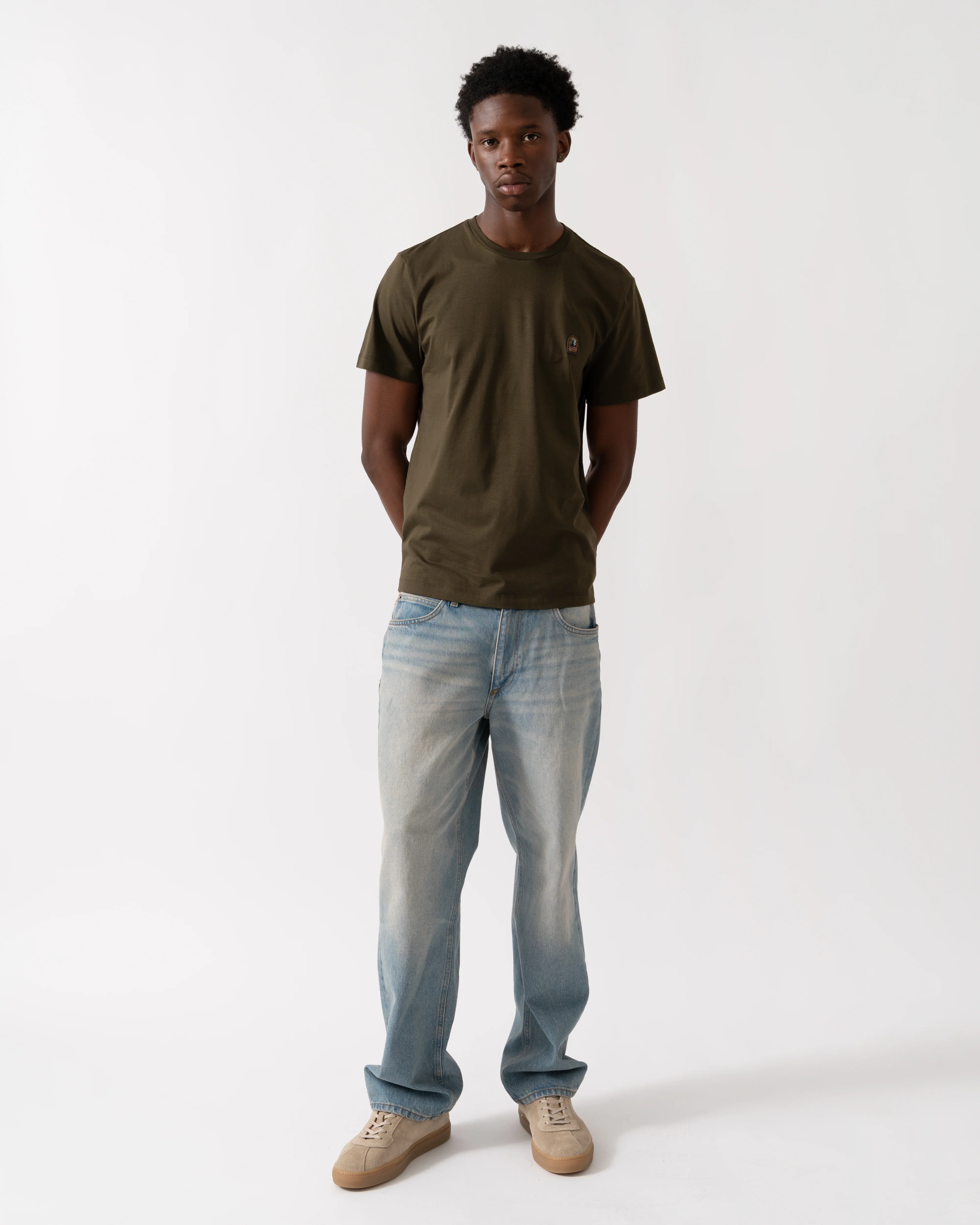 Parajumpers Patch Tee Mens T-Shirt - Deep Moss 117 - Image 3