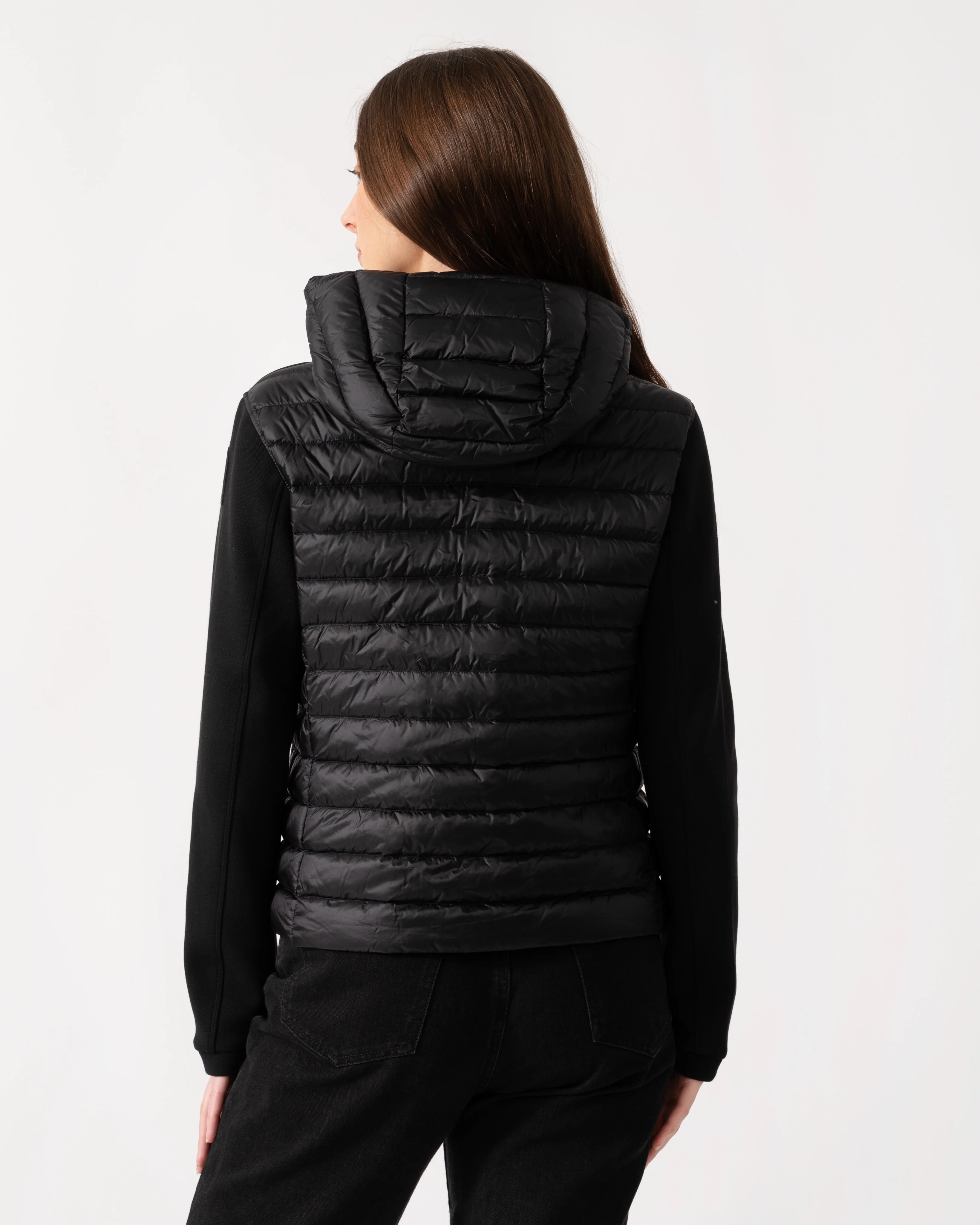 Parajumpers Susanna Womens Fleece/Nylon Hooded Jacket - Black 541 - Image 4
