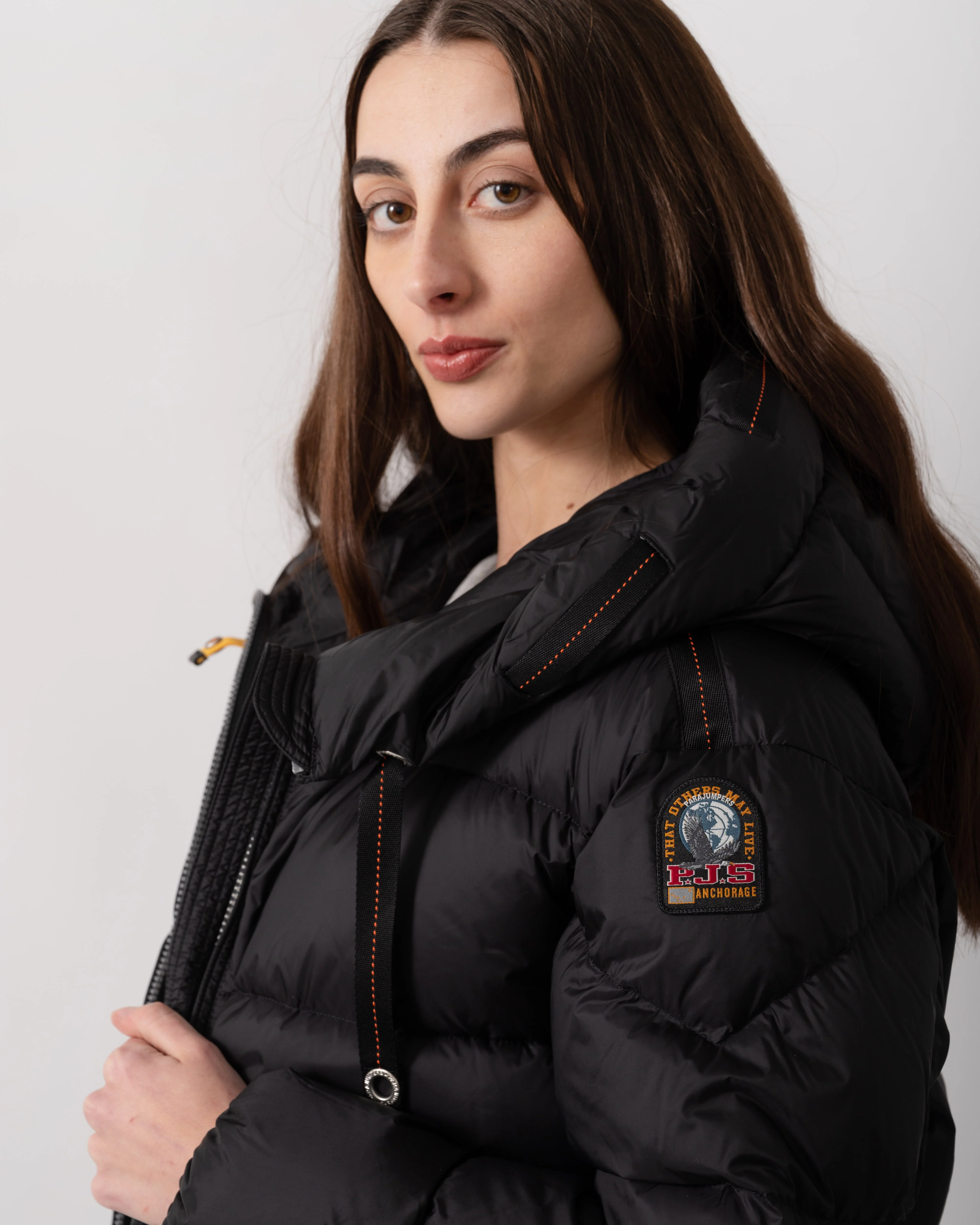 Parajumpers Tilly Womens Hooded Down Jacket - Black 541 - Image 3