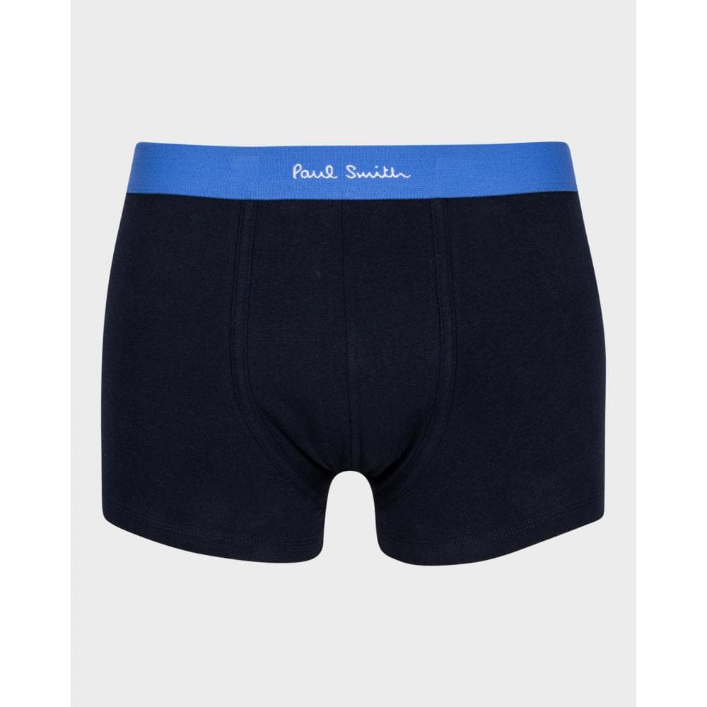 Paul Smith 3 Pack Mens Plain Trunks with Coloured Waistbands - Image 3