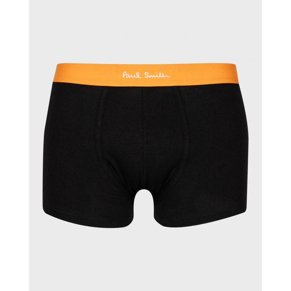Paul Smith 3 Pack Mens Plain Trunks with Coloured Waistbands - Image 4