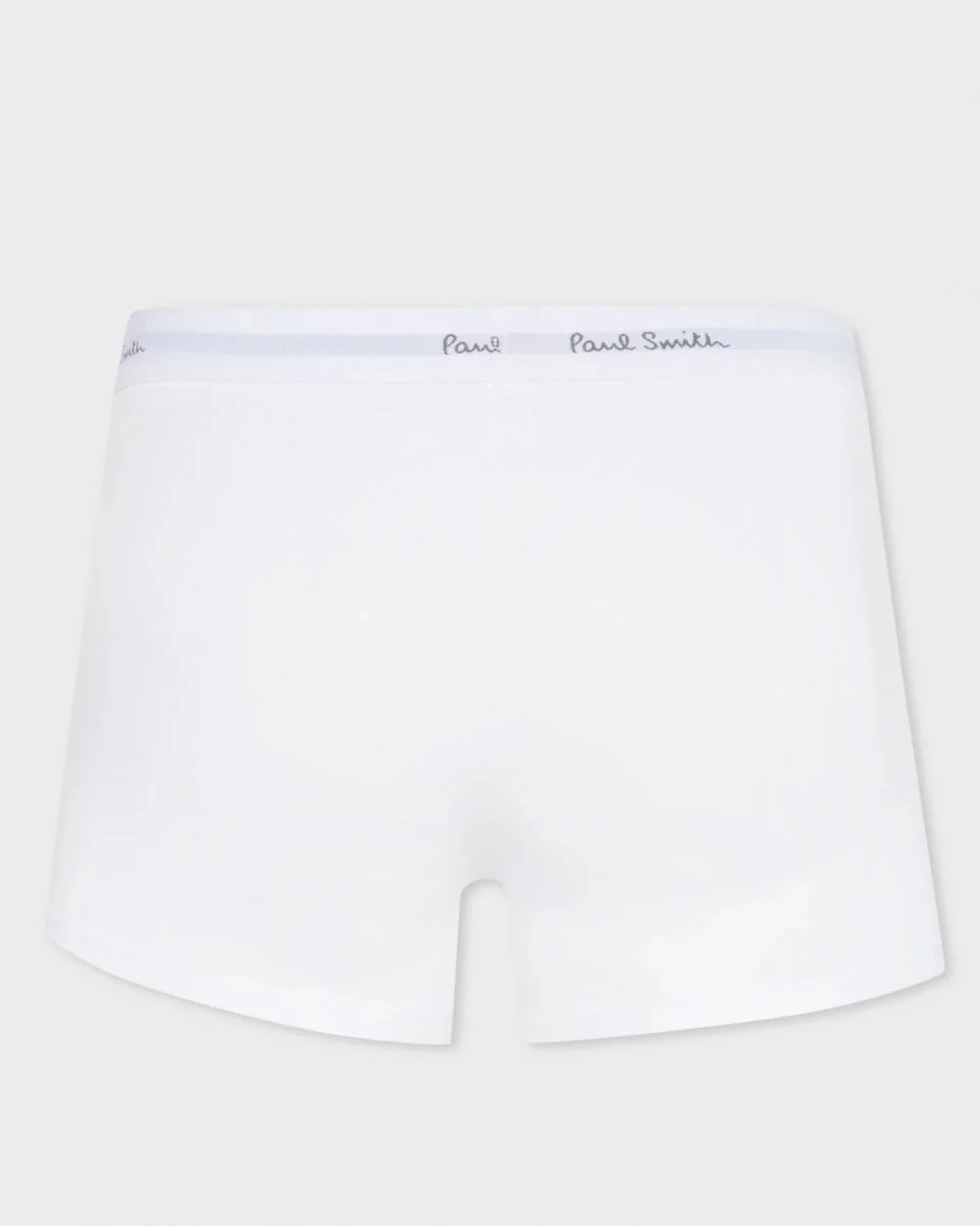 Paul Smith 3 Pack Mens Plain Trunks with Script Logo Waistband - 01 White - Image 4