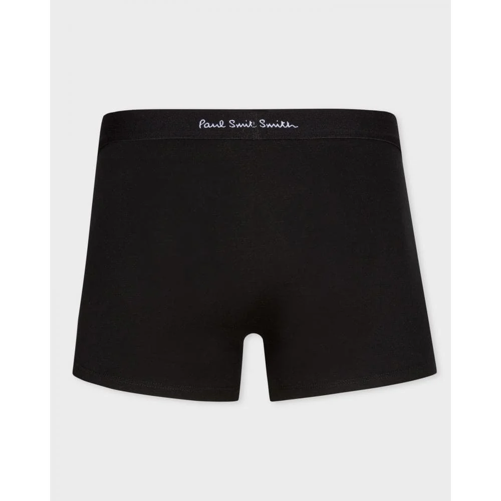 Paul Smith 3 Pack Mens Plain Trunks with Script Logo Waistband - 79 Black - Image 3