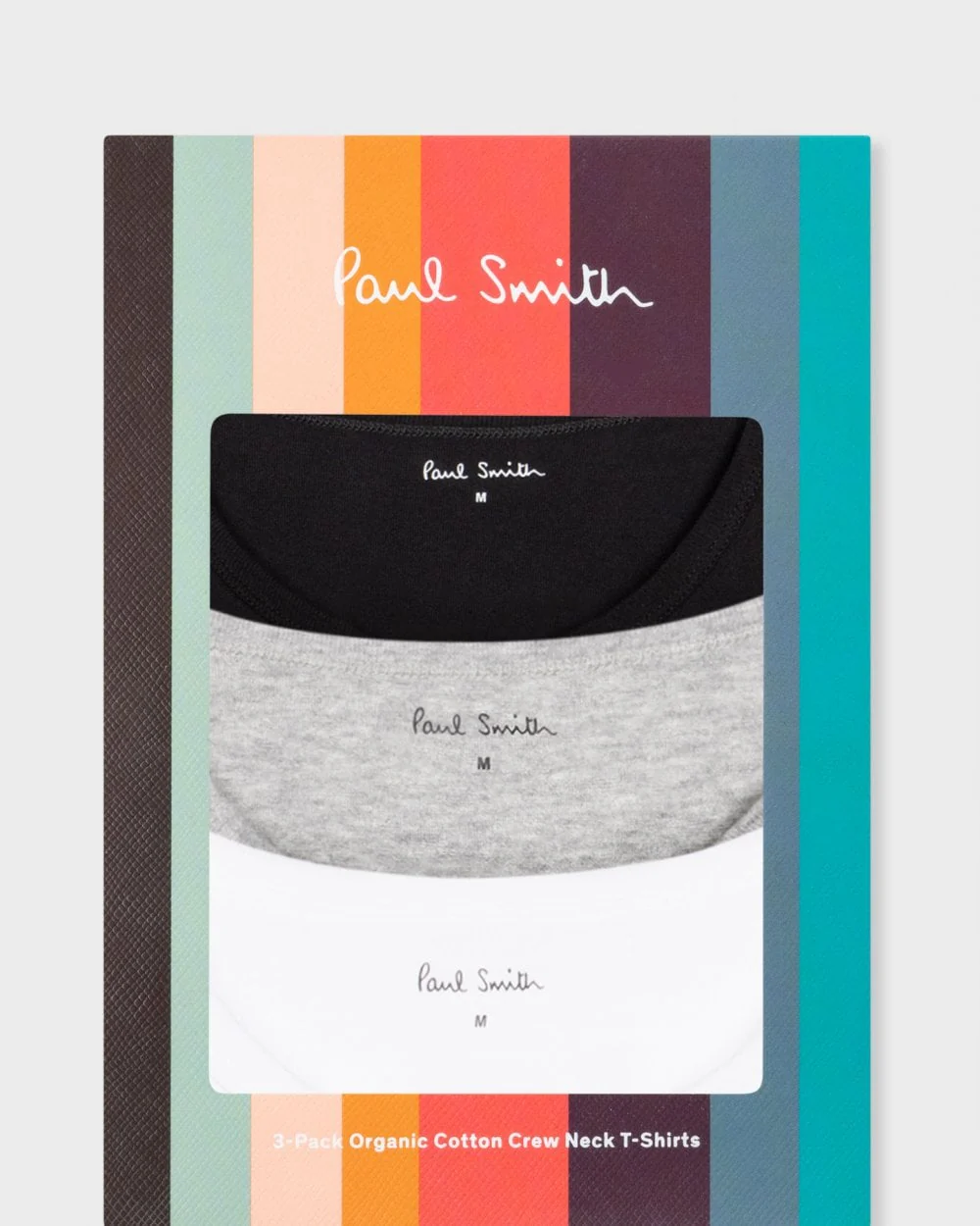 Paul Smith 3 Pack Mens Script Logo T-Shirts - 1A Black/Grey/White - Image 2