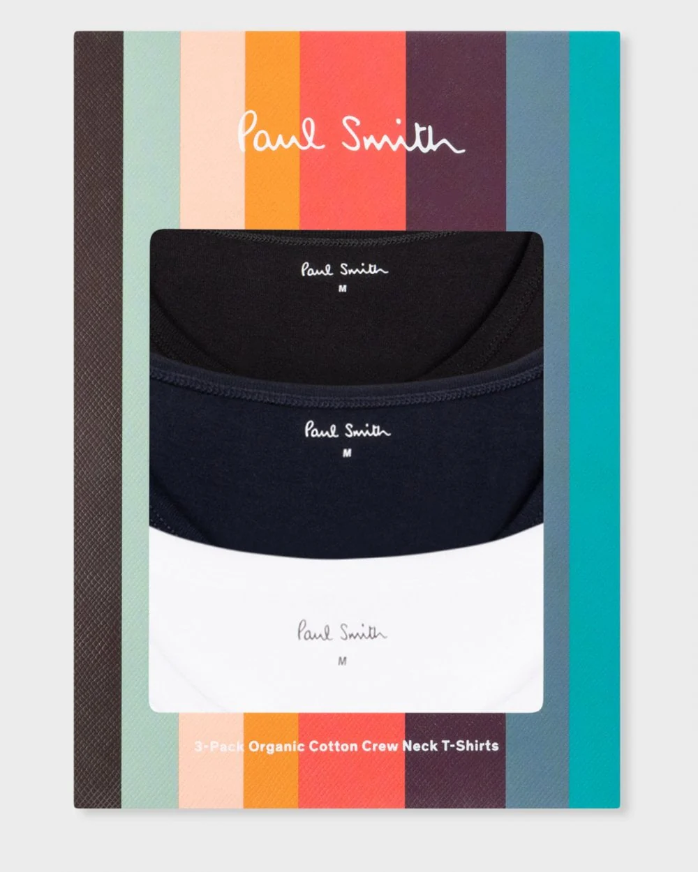 Paul Smith 3 Pack Mens Script Logo T-Shirts - 2A White/Navy/Black - Image 6