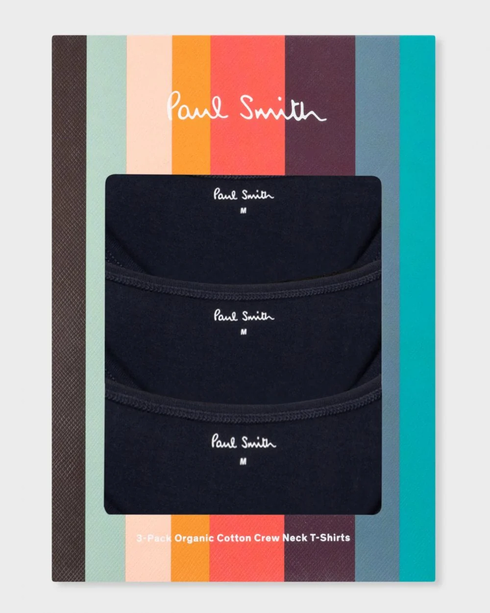 Paul Smith 3 Pack Mens Script Logo T-Shirts - 47 Navy - Image 4