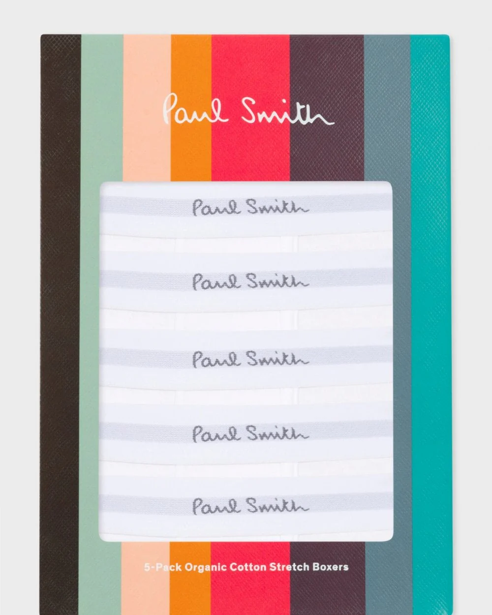Paul Smith 5-Pack Mens Organic Cotton Boxer Briefs - 01 White - Image 5