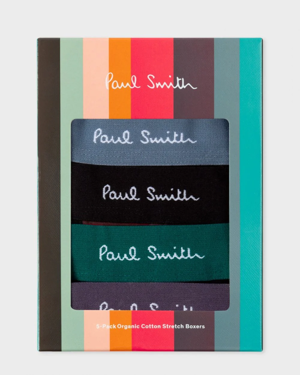 Paul Smith 5-Pack Mens Organic Cotton Signature Stripe Mixed Boxer Briefs - Image 9