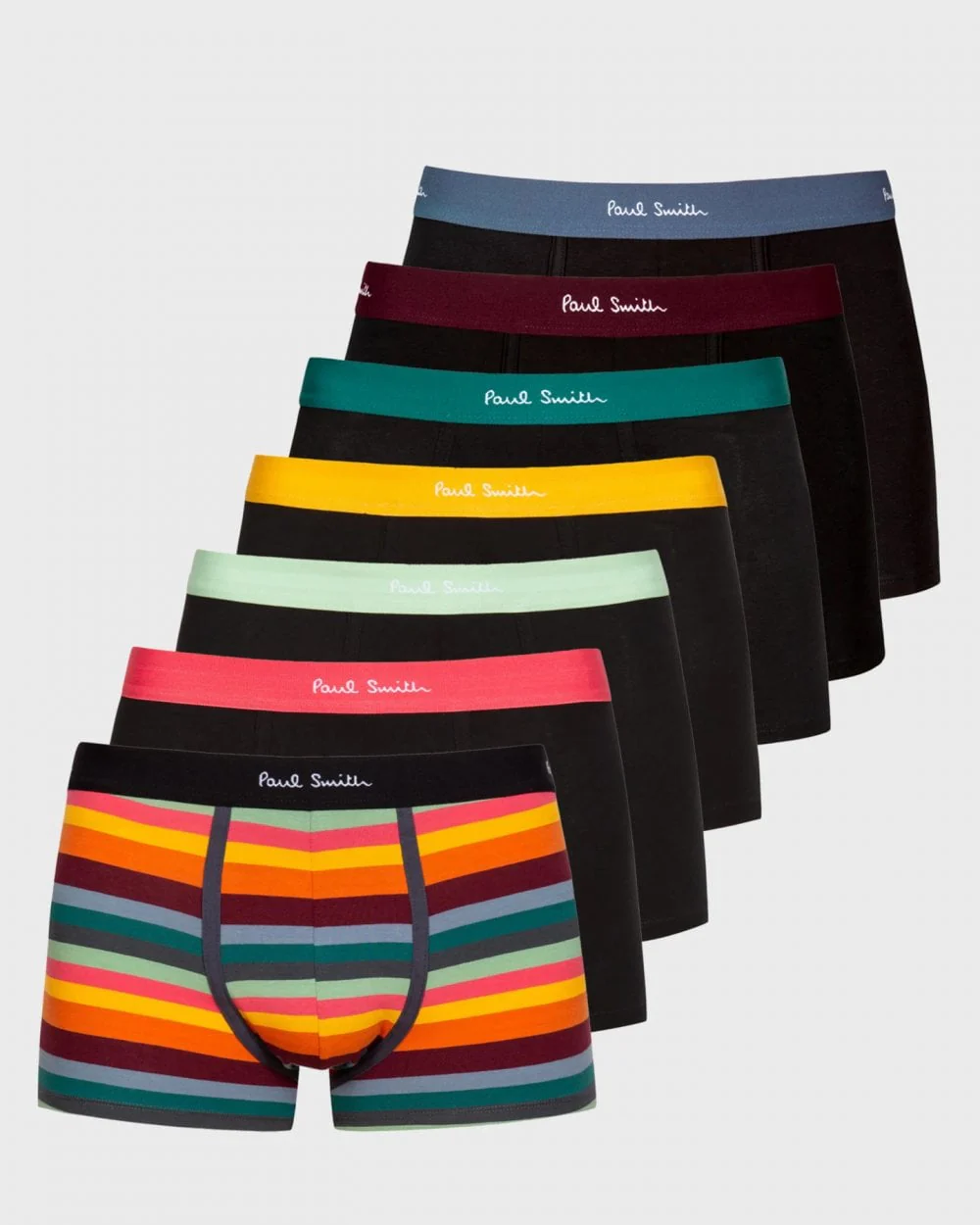 Paul Smith 7-Pack Mens Artist Stripe Mixed Trunks