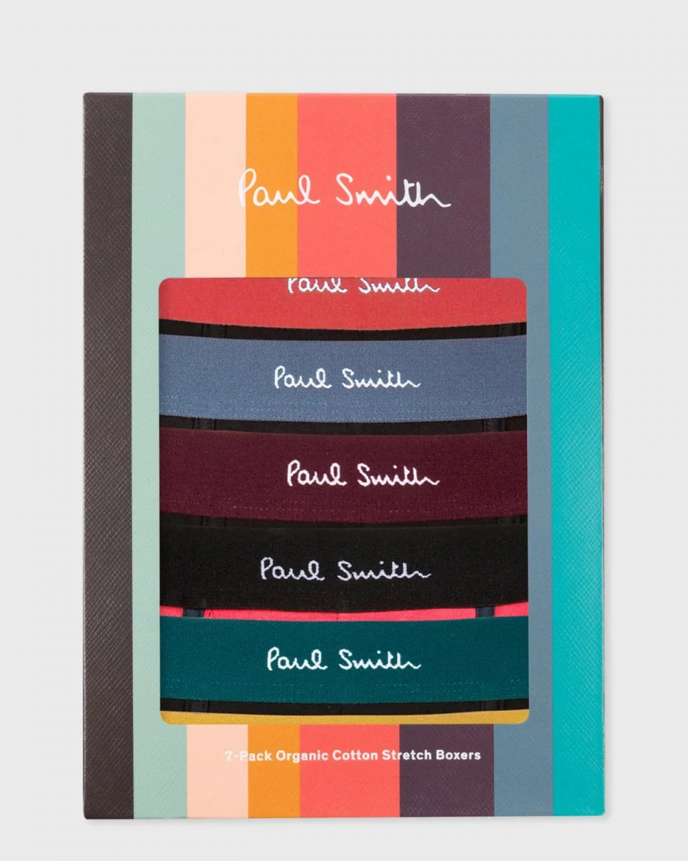 Paul Smith 7-Pack Mens Artist Stripe Mixed Trunks - Image 9