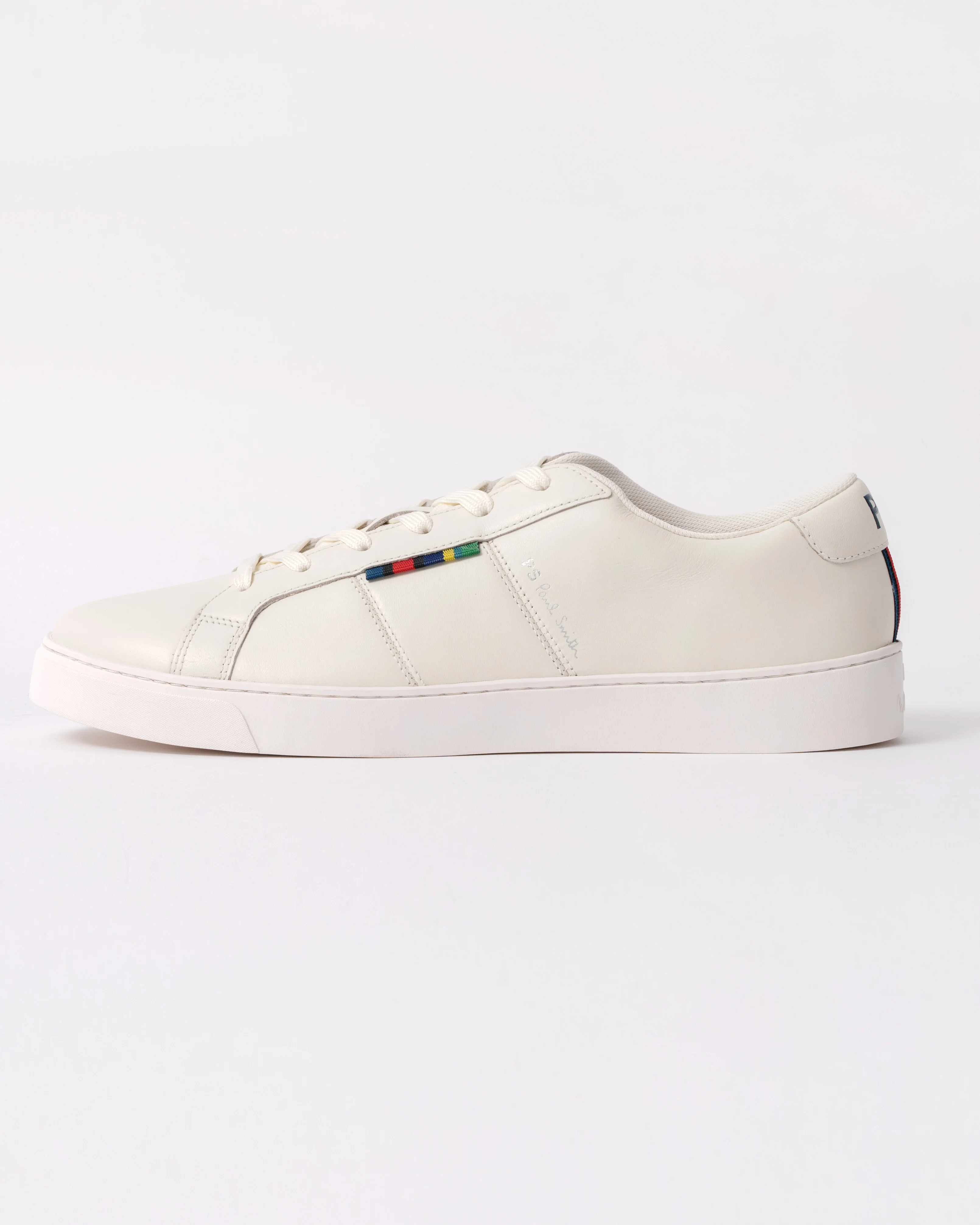 Paul Smith Beech Mens Leather Trainers - 01 White - Image 2