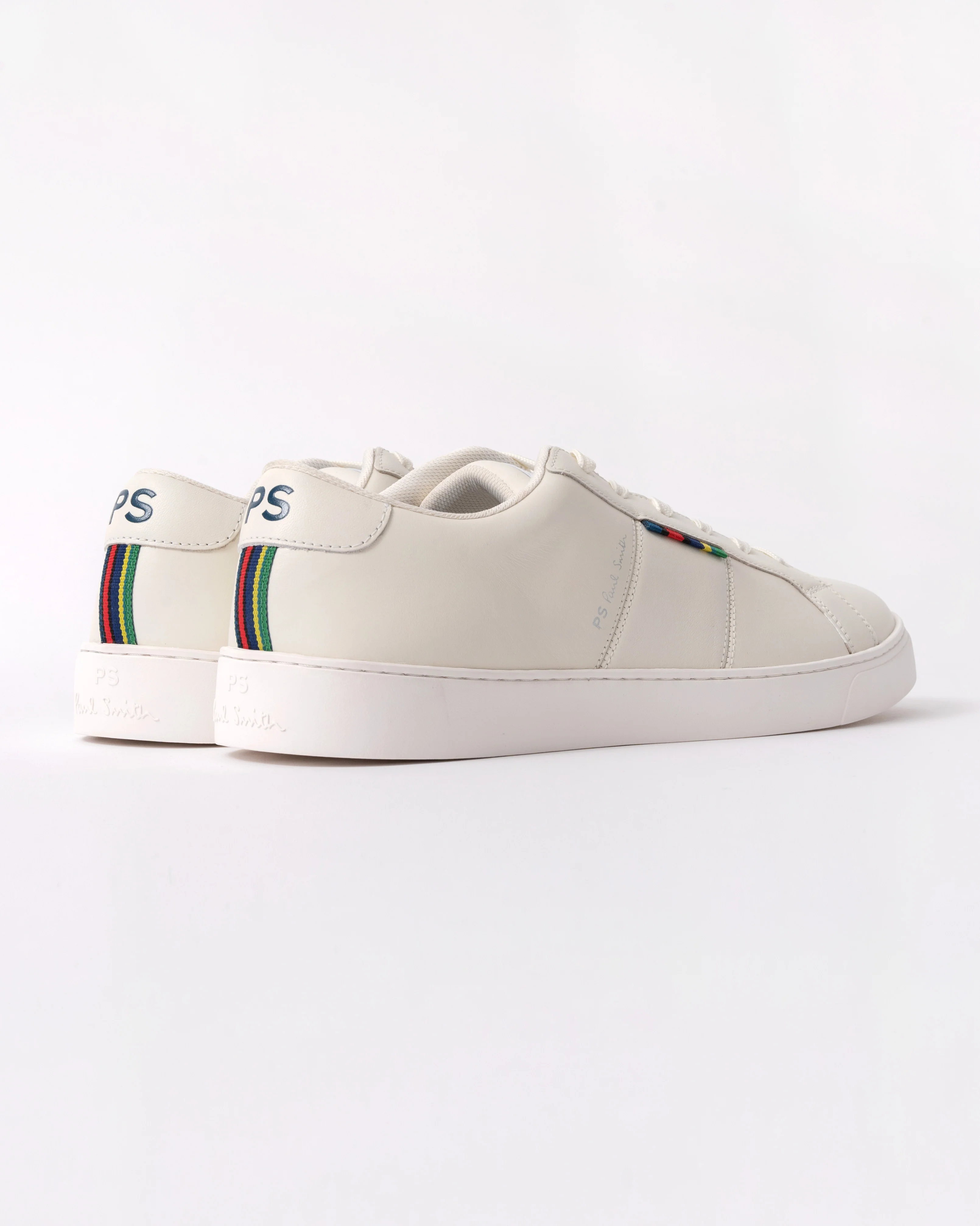 Paul Smith Beech Mens Leather Trainers - 01 White - Image 3