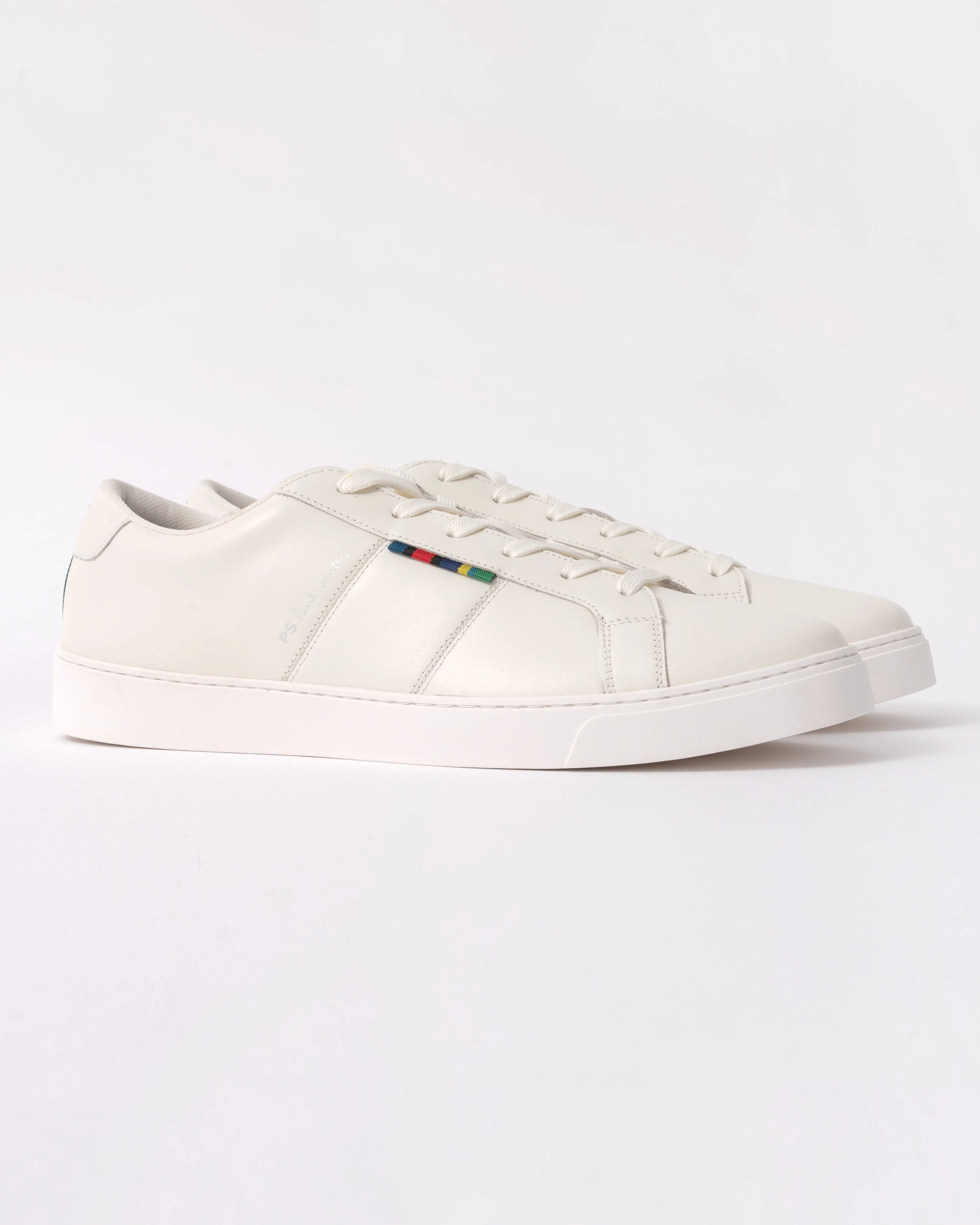 Paul Smith Beech Mens Leather Trainers - 01 White - Image 4