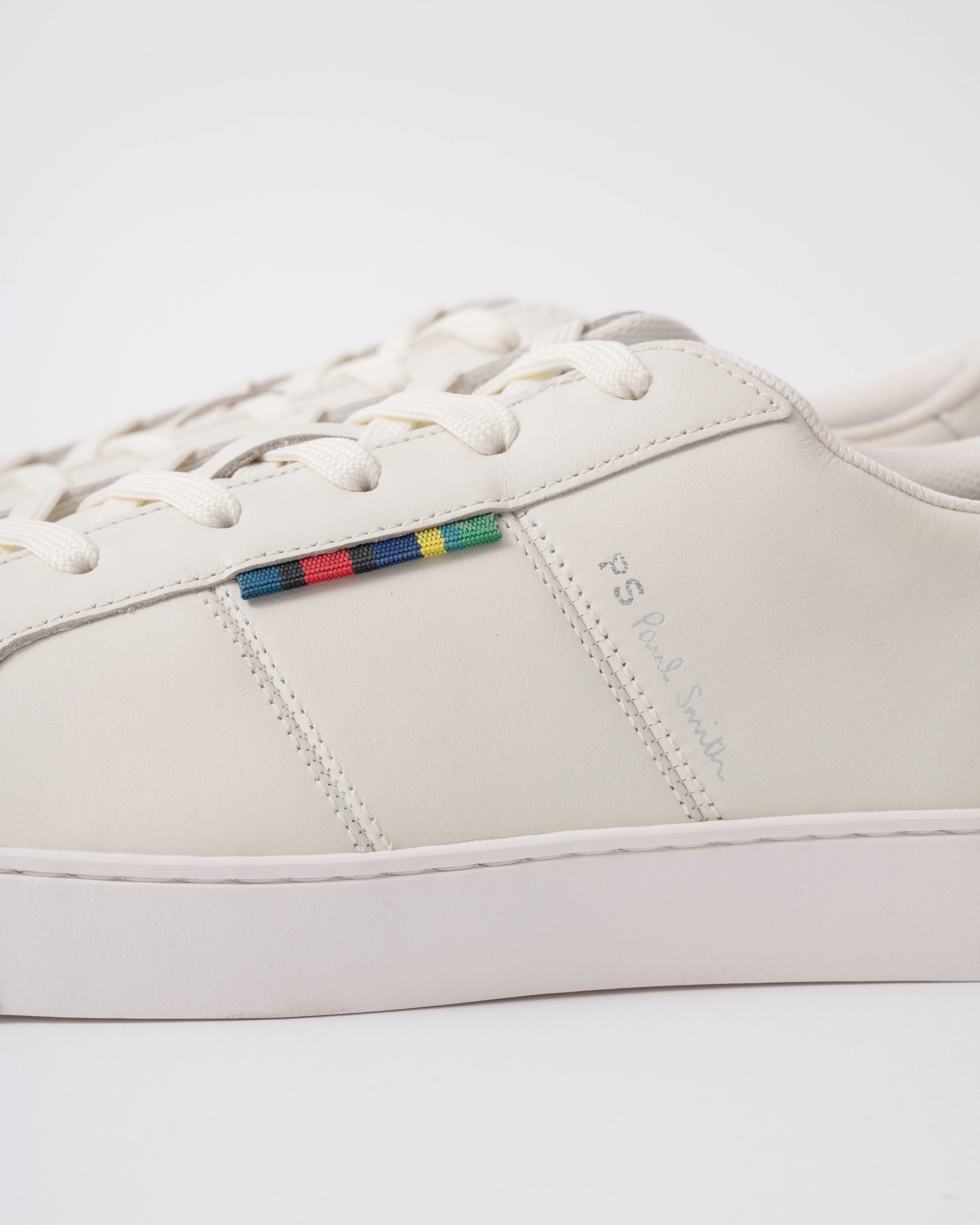 Paul Smith Beech Mens Leather Trainers - 01 White - Image 6