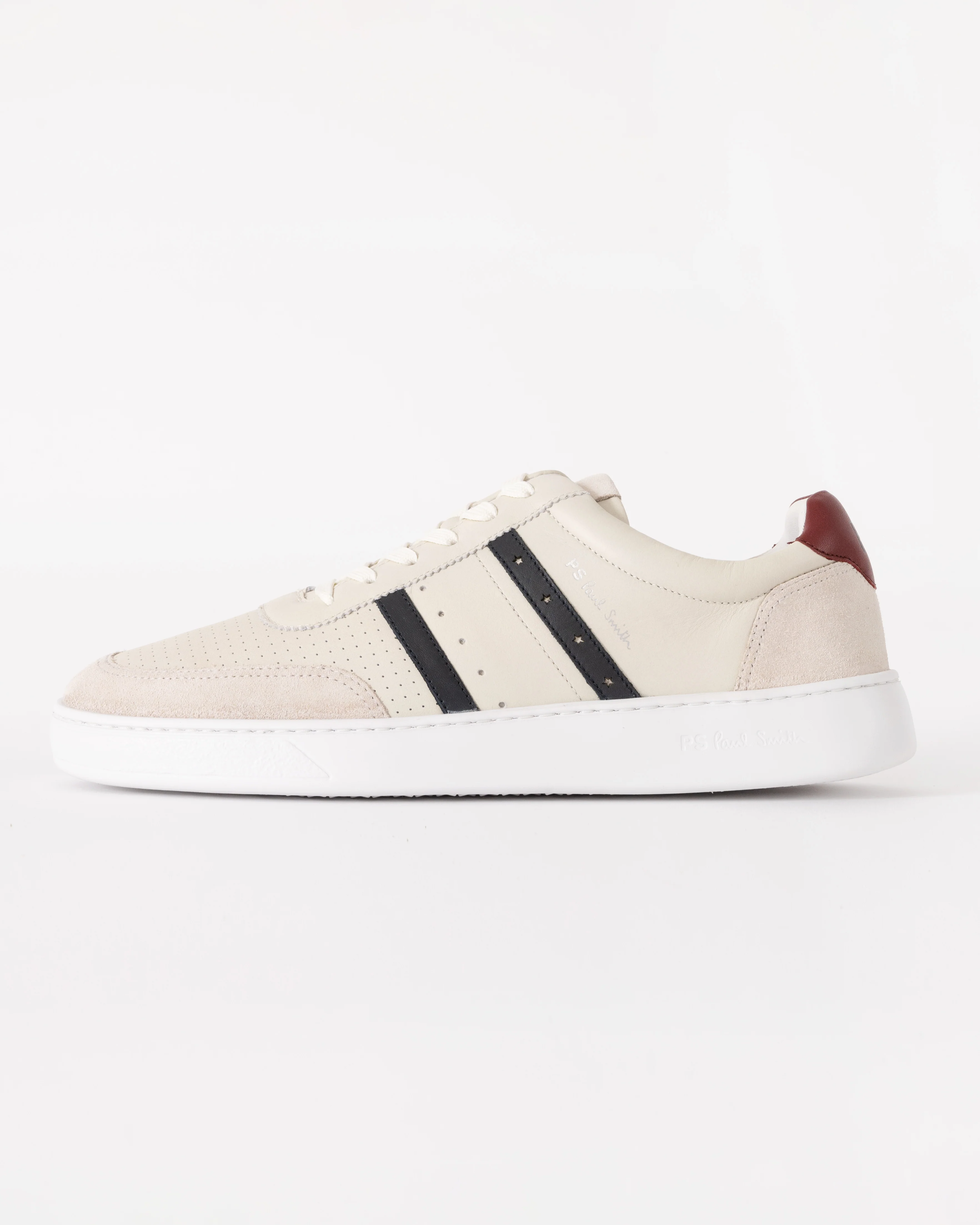 Paul Smith Birch Mens Leather Trainers - 02 Off White - Image 2