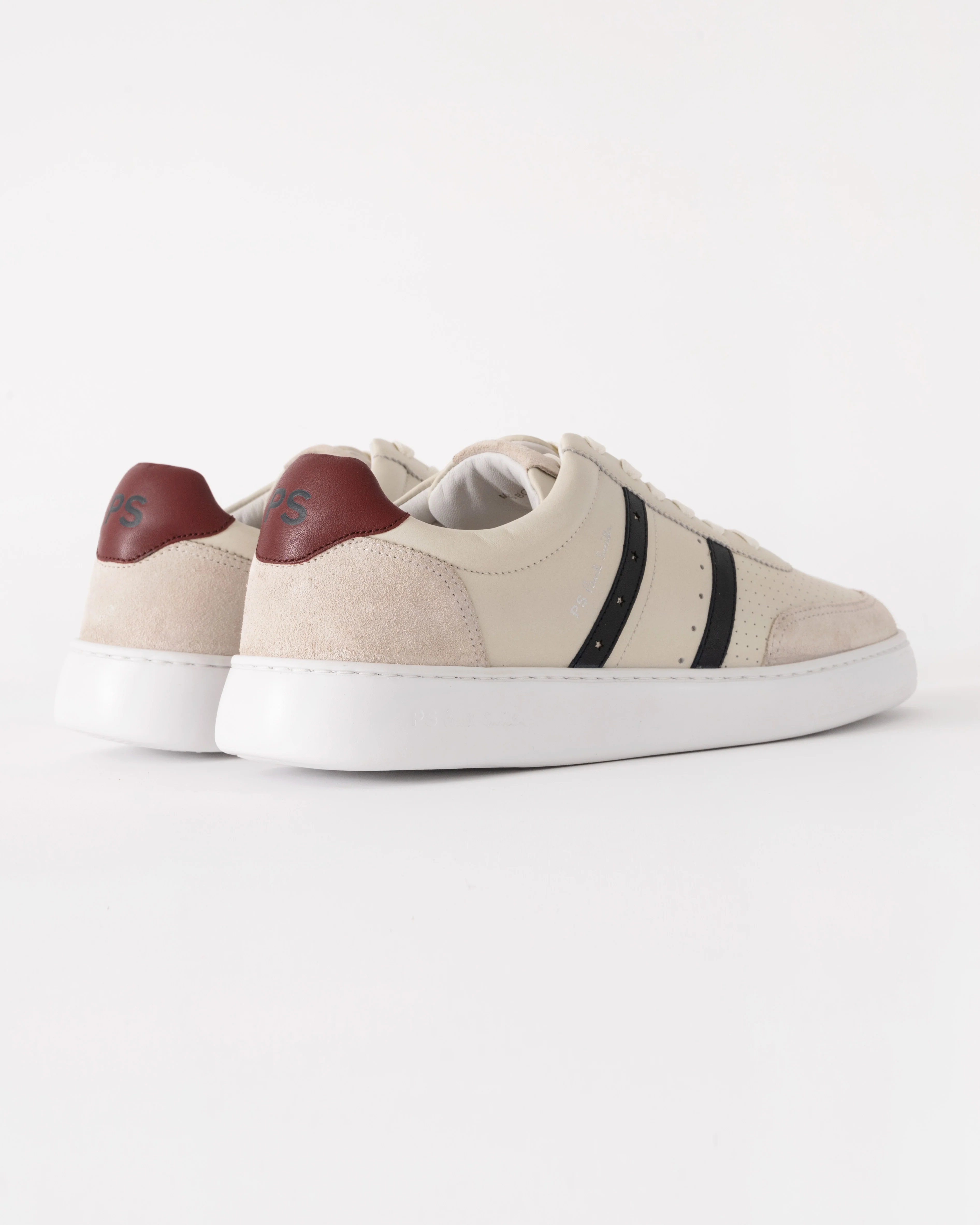 Paul Smith Birch Mens Leather Trainers - 02 Off White - Image 3