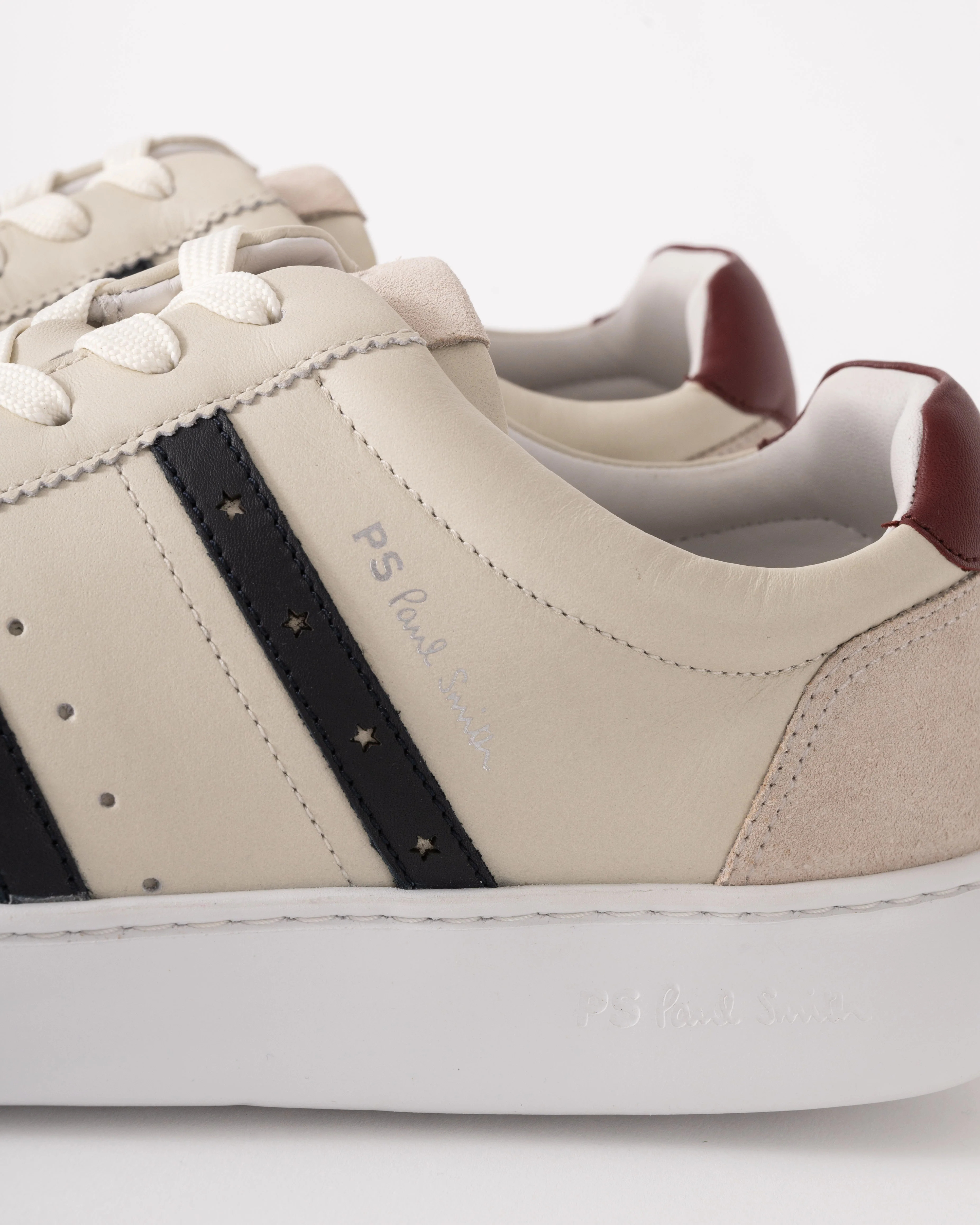 Paul Smith Birch Mens Leather Trainers - 02 Off White - Image 5