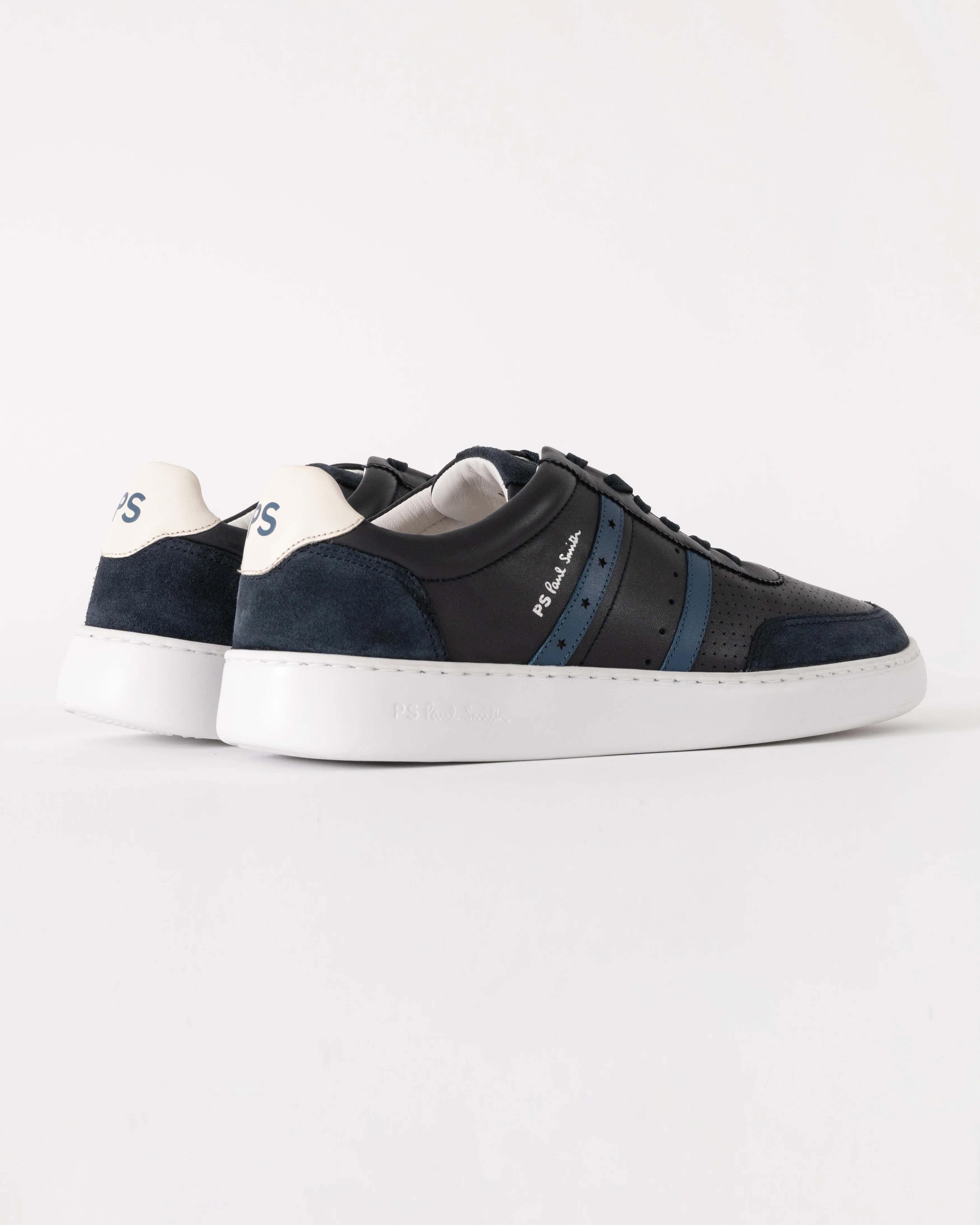 Paul Smith Birch Mens Leather Trainers - 47 Navy - Image 3