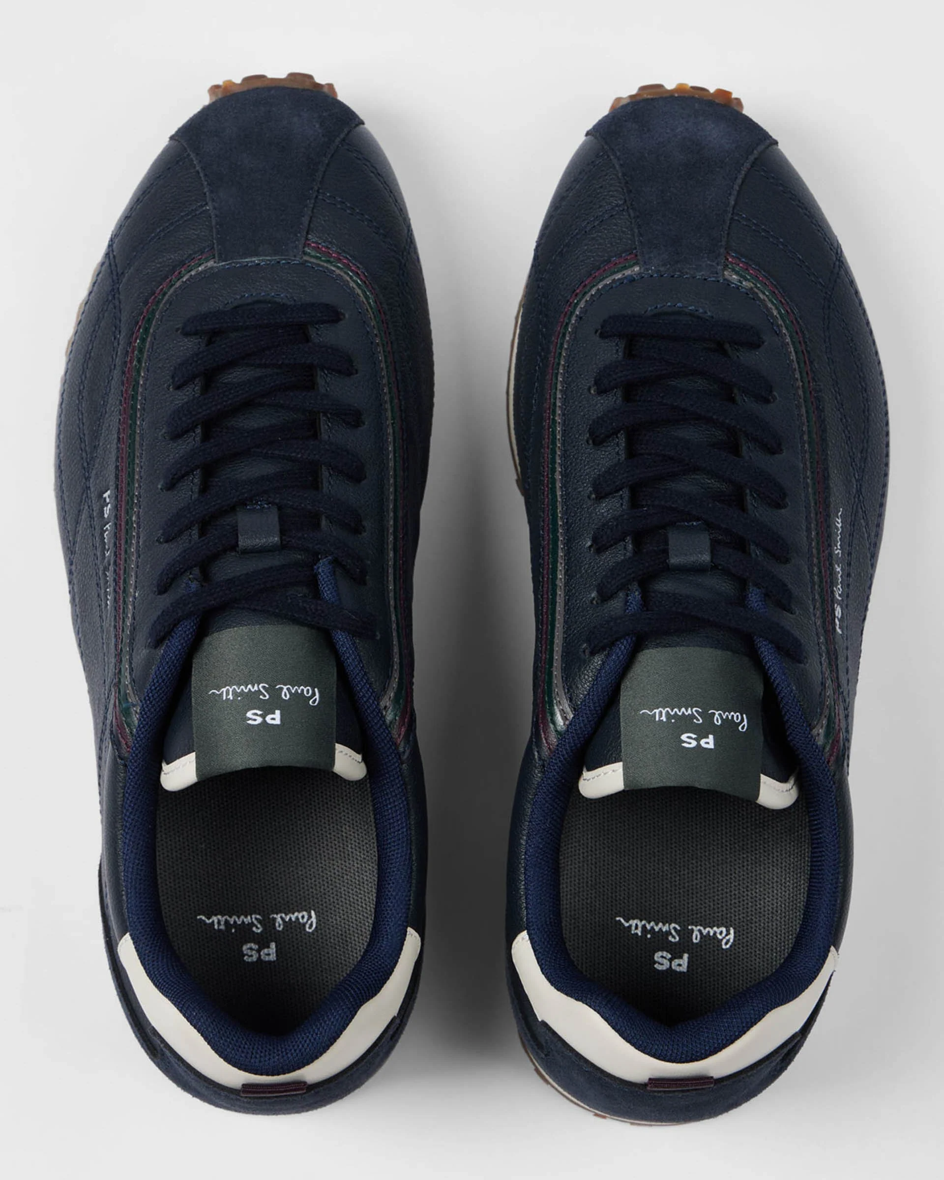 Paul Smith Haskell Mens Leather Trainers - 49 Navy - Image 2