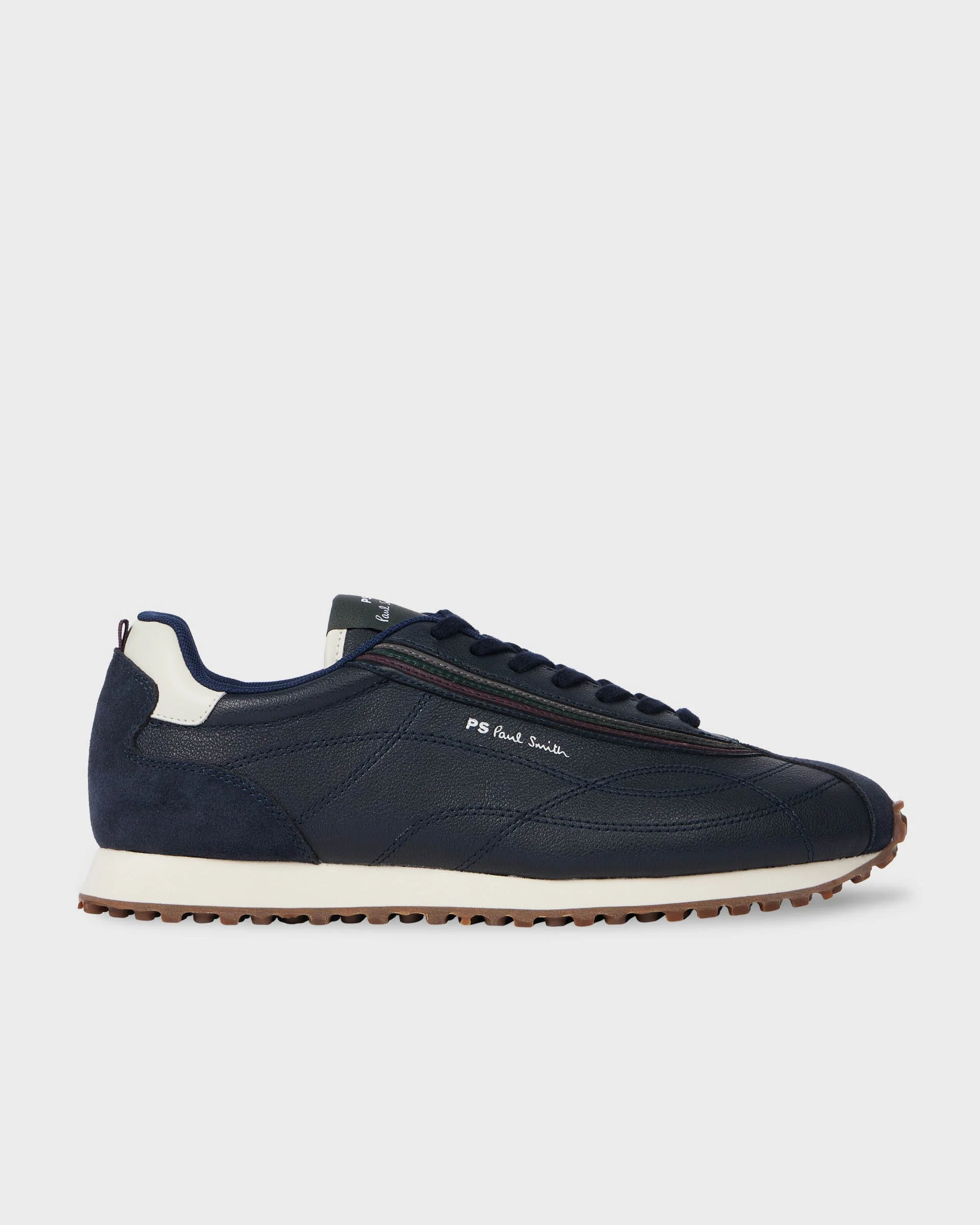 Paul Smith Haskell Mens Leather Trainers - 49 Navy - Image 3