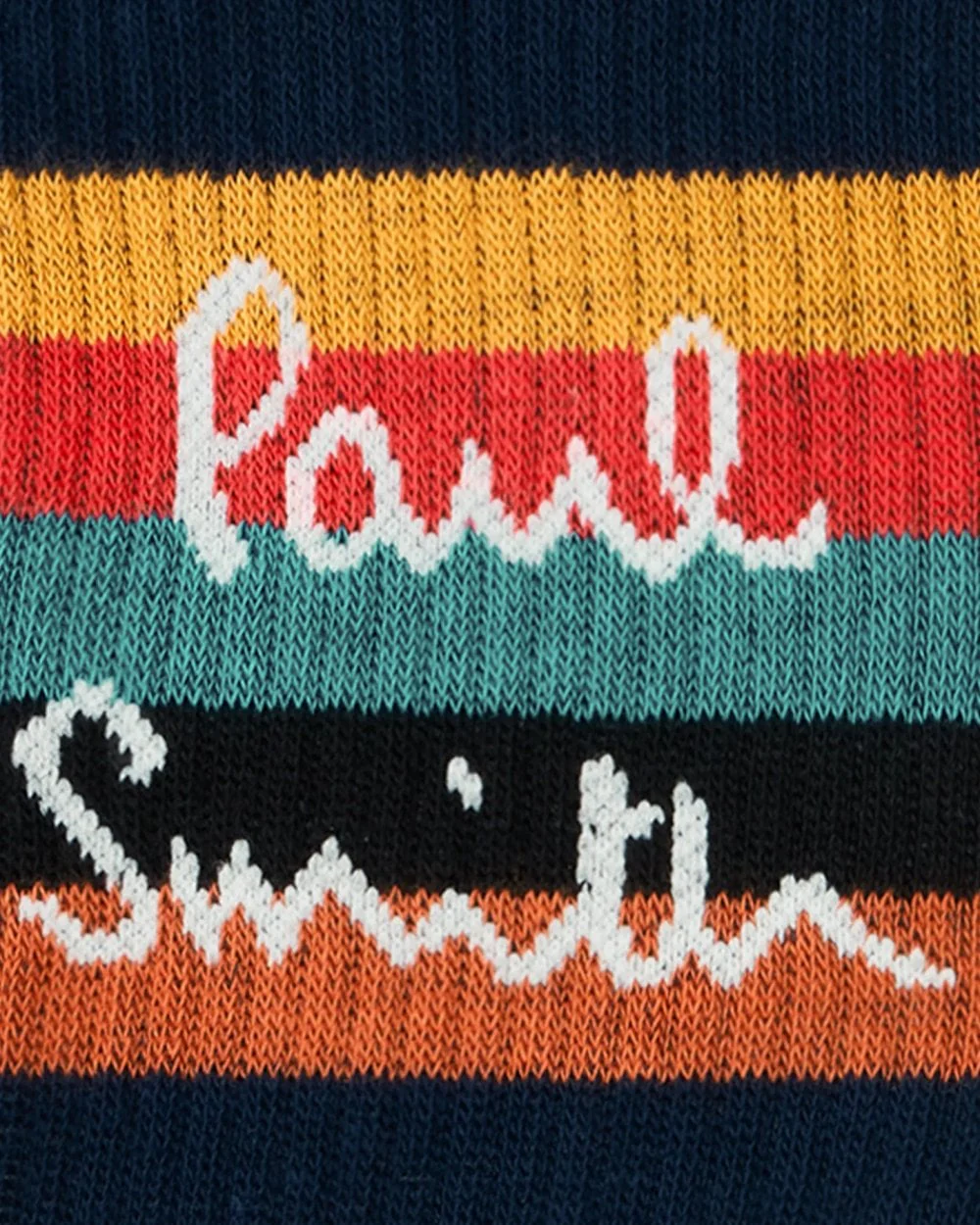 Paul Smith Mens Artist Stripe Logo Socks - 47 Navy - Image 3