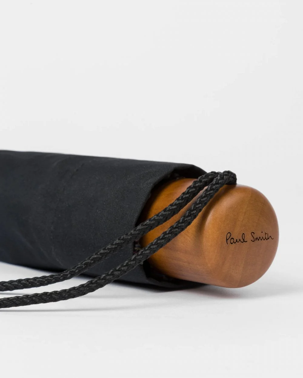 Paul Smith Mens Compact Umbrella with Signature Stripe Trim - Image 4