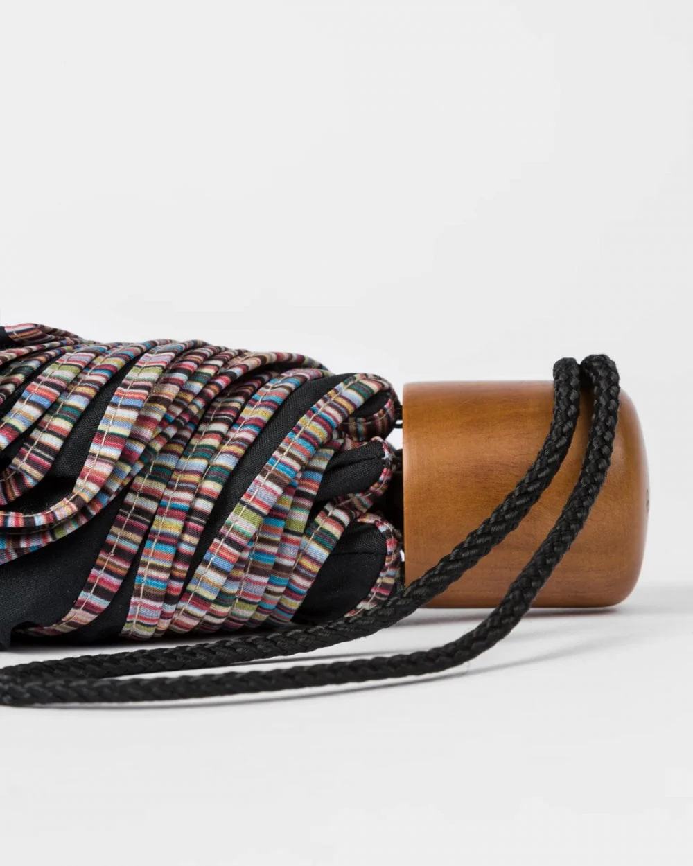 Paul Smith Mens Compact Umbrella with Signature Stripe Trim - Image 5