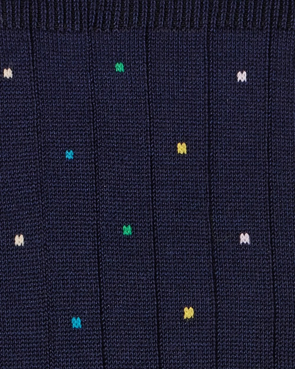Paul Smith Mens Cotton-Blend Multi Colour Polka Dot Socks - 47 Navy - Image 2