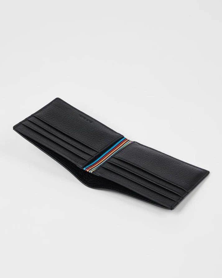 Paul Smith Mens Grained Leather Compact Billfold Wallet - 79 Black - Image 2