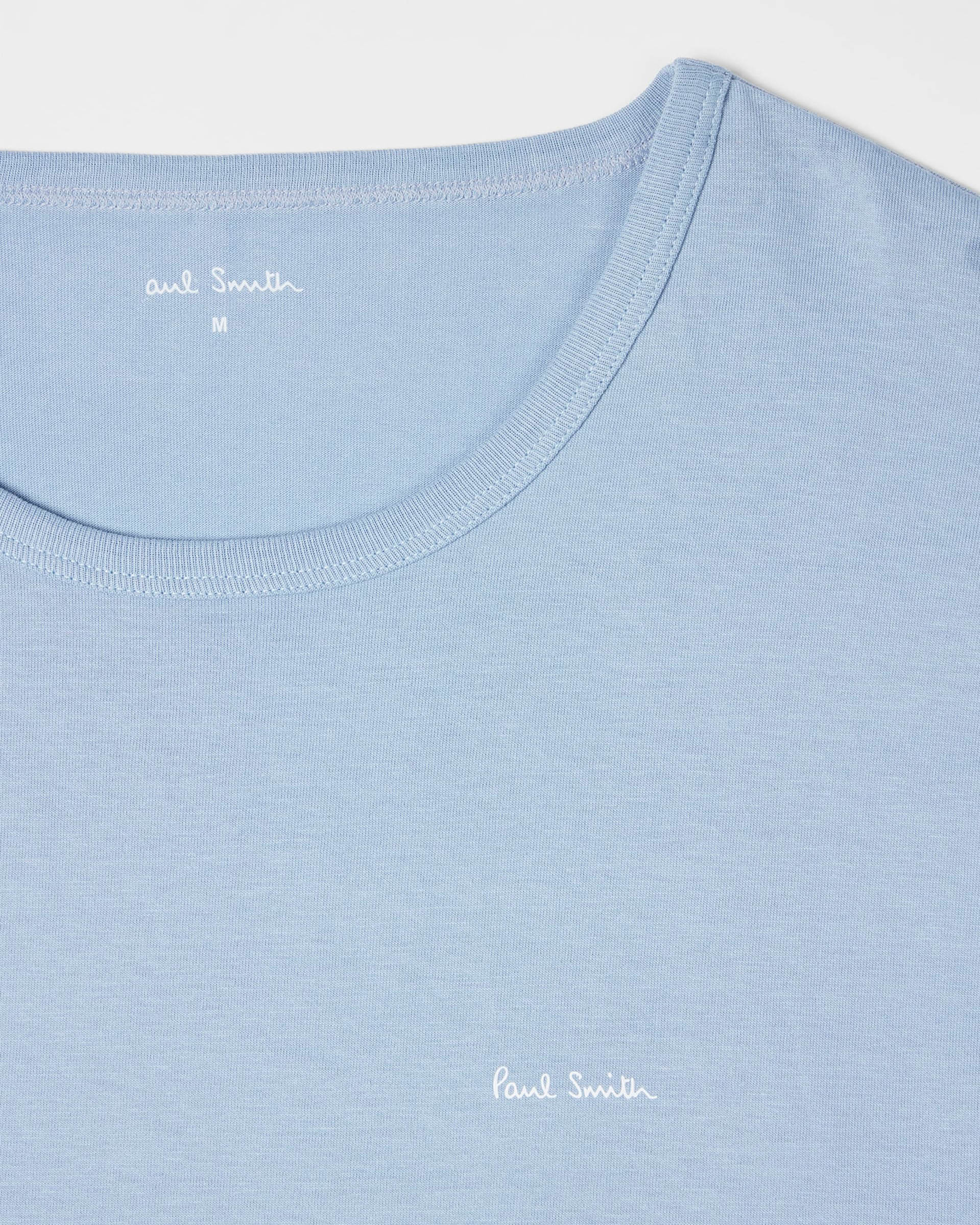 Paul Smith Mens Mixed Organic Cotton Logo Lounge T-Shirts Five Pack - 1B Multi - Image 4
