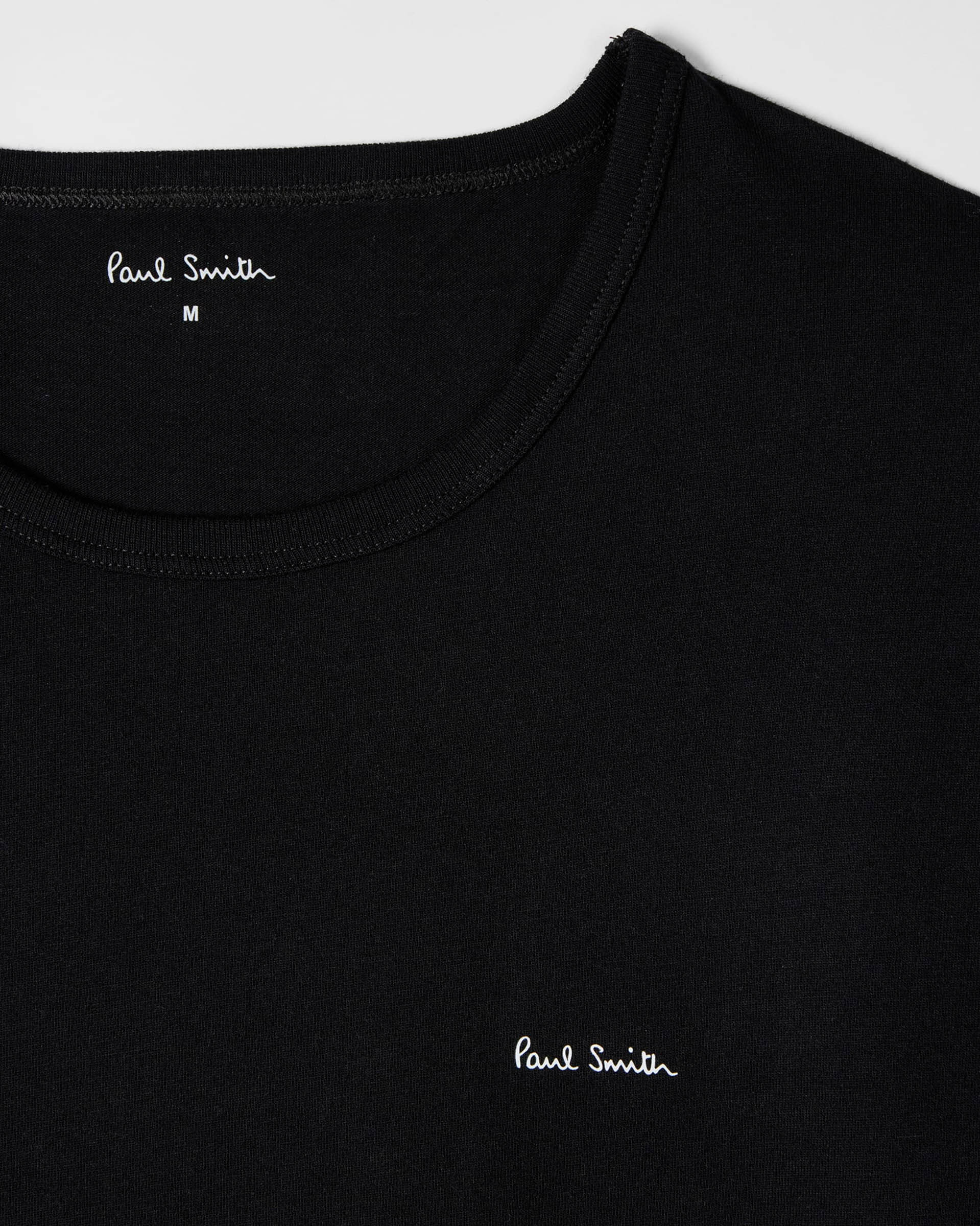 Paul Smith Mens Mixed Organic Cotton Logo Lounge T-Shirts Five Pack - 1B Multi - Image 6