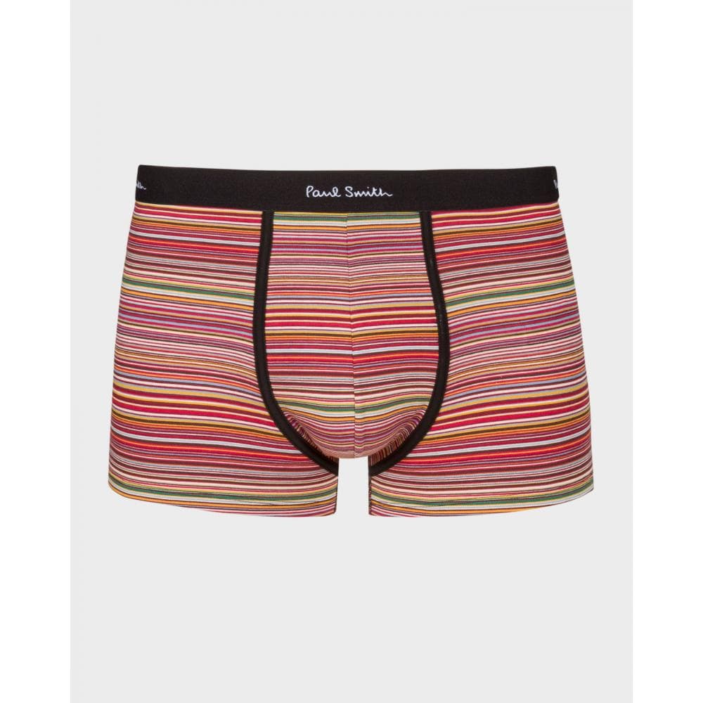 Paul Smith Mens Organic-Cotton Black/Mixed Stripe Boxer Briefs Three Pack - 79 Black - Image 3