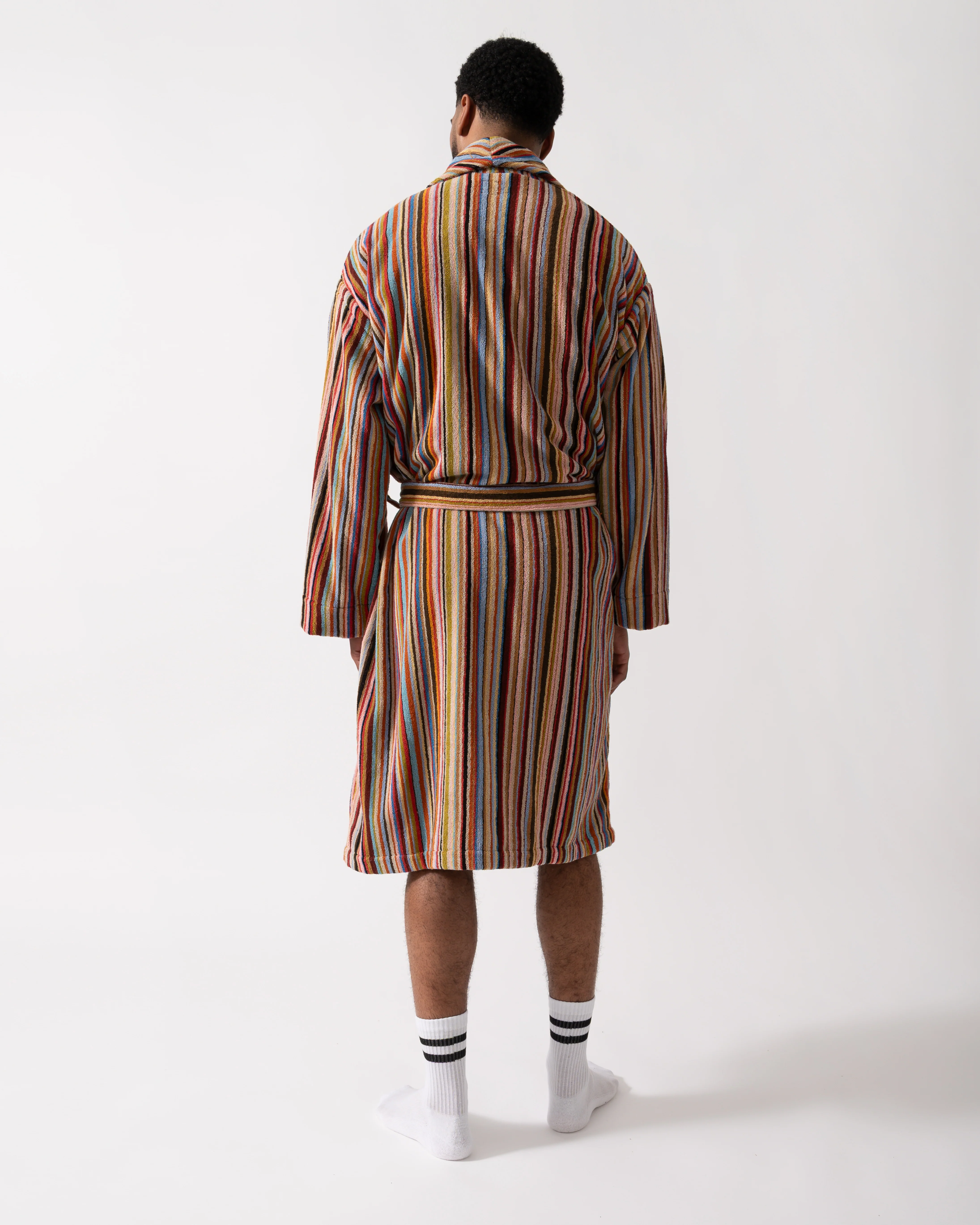 Paul Smith Mens Signature Stripe Dressing Gown - 92 Multicolour - Image 2
