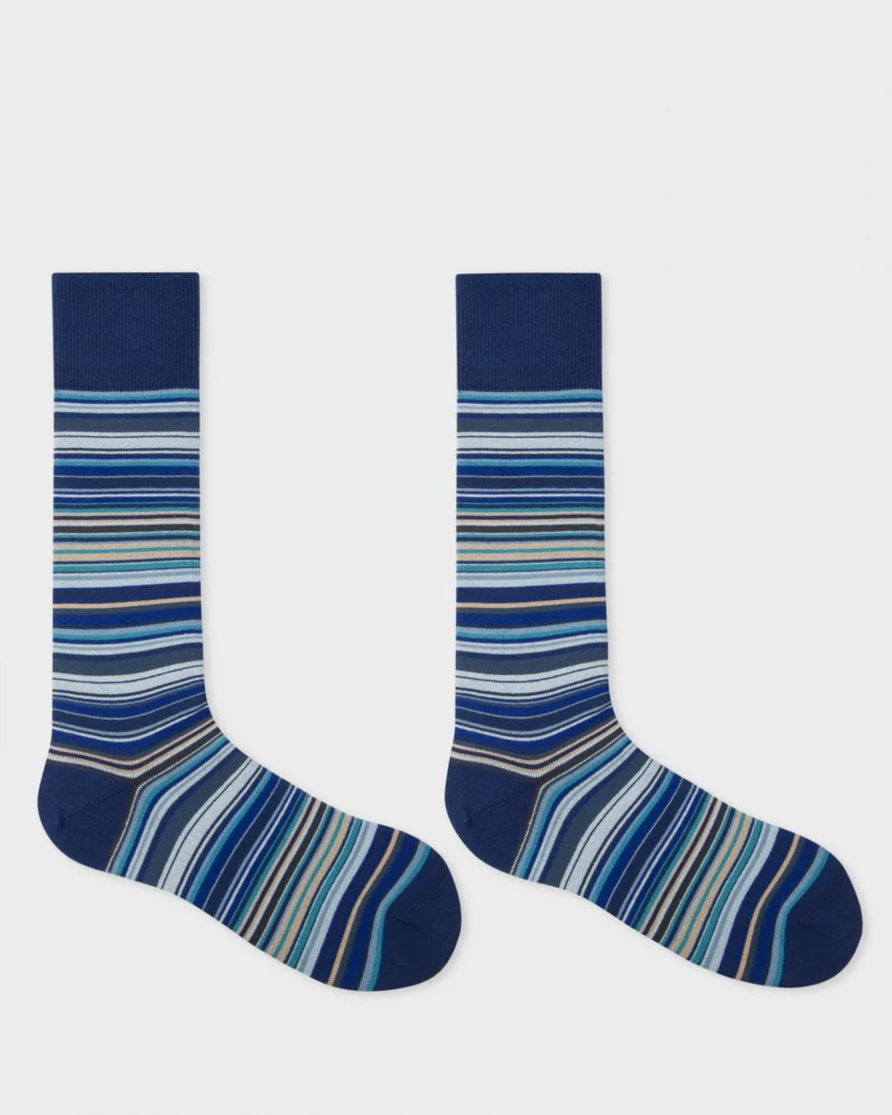 Paul Smith Mens Signature Stripe Socks - 47 Navy - Image 2