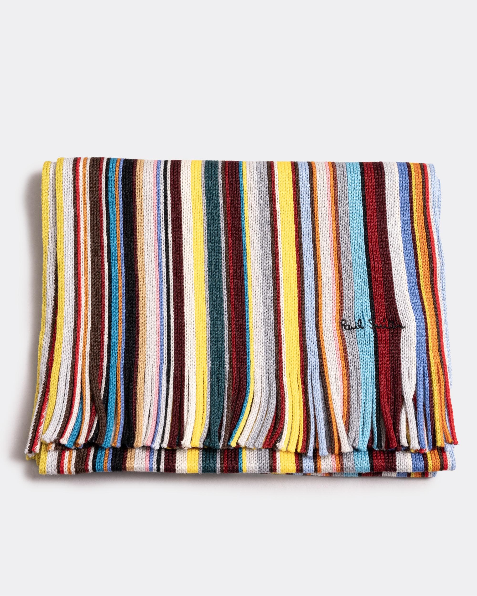 Paul Smith Mens Signature Stripe Wool Scarf - Image 4