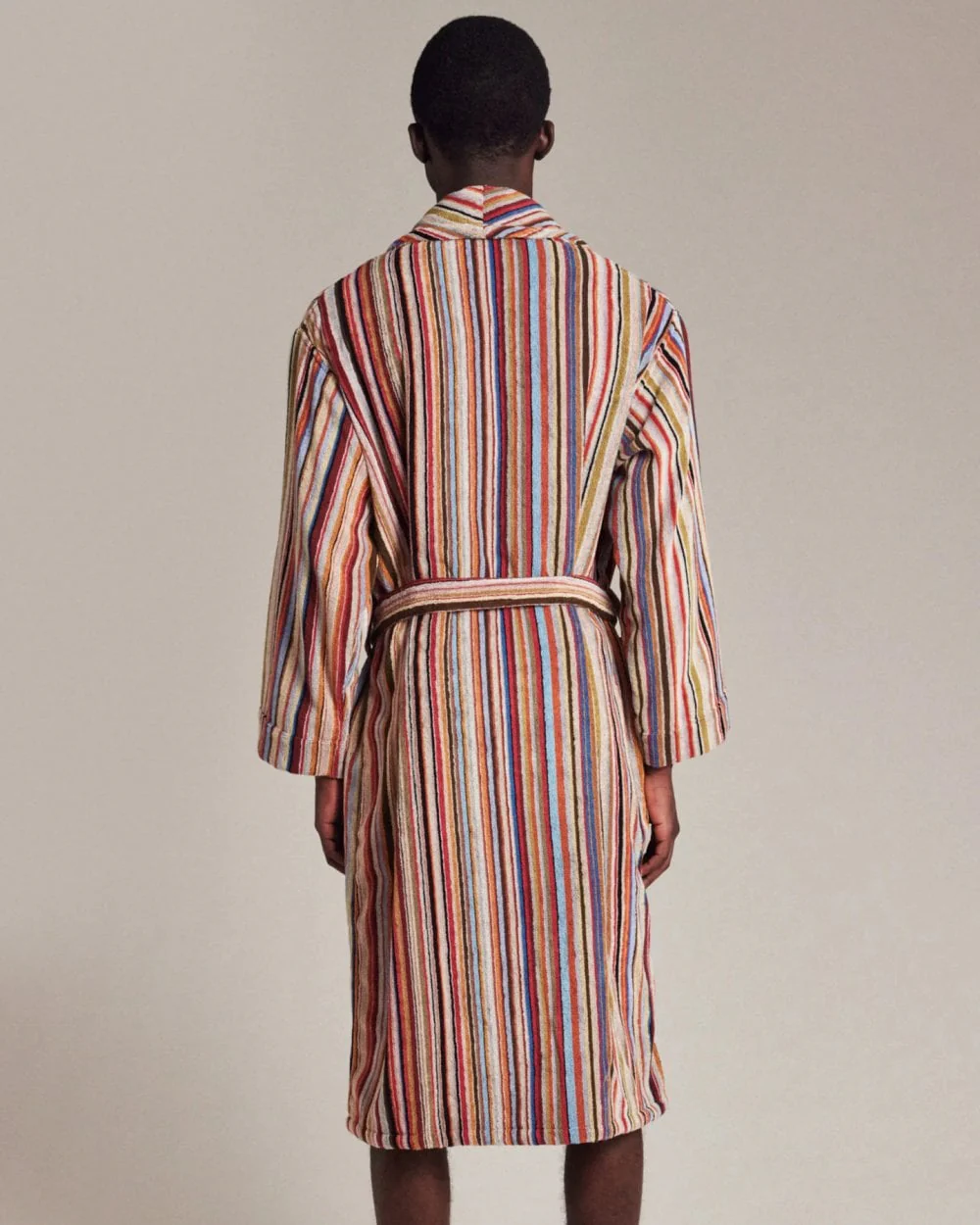 Paul Smith Mens Signature Stripe Woven Cotton Dressing Gown - Image 2