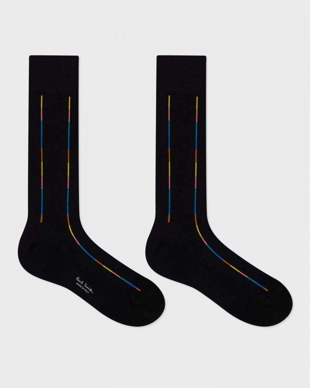 Paul Smith Mens Thin Artist Stripe Socks - 79 Black - Image 2