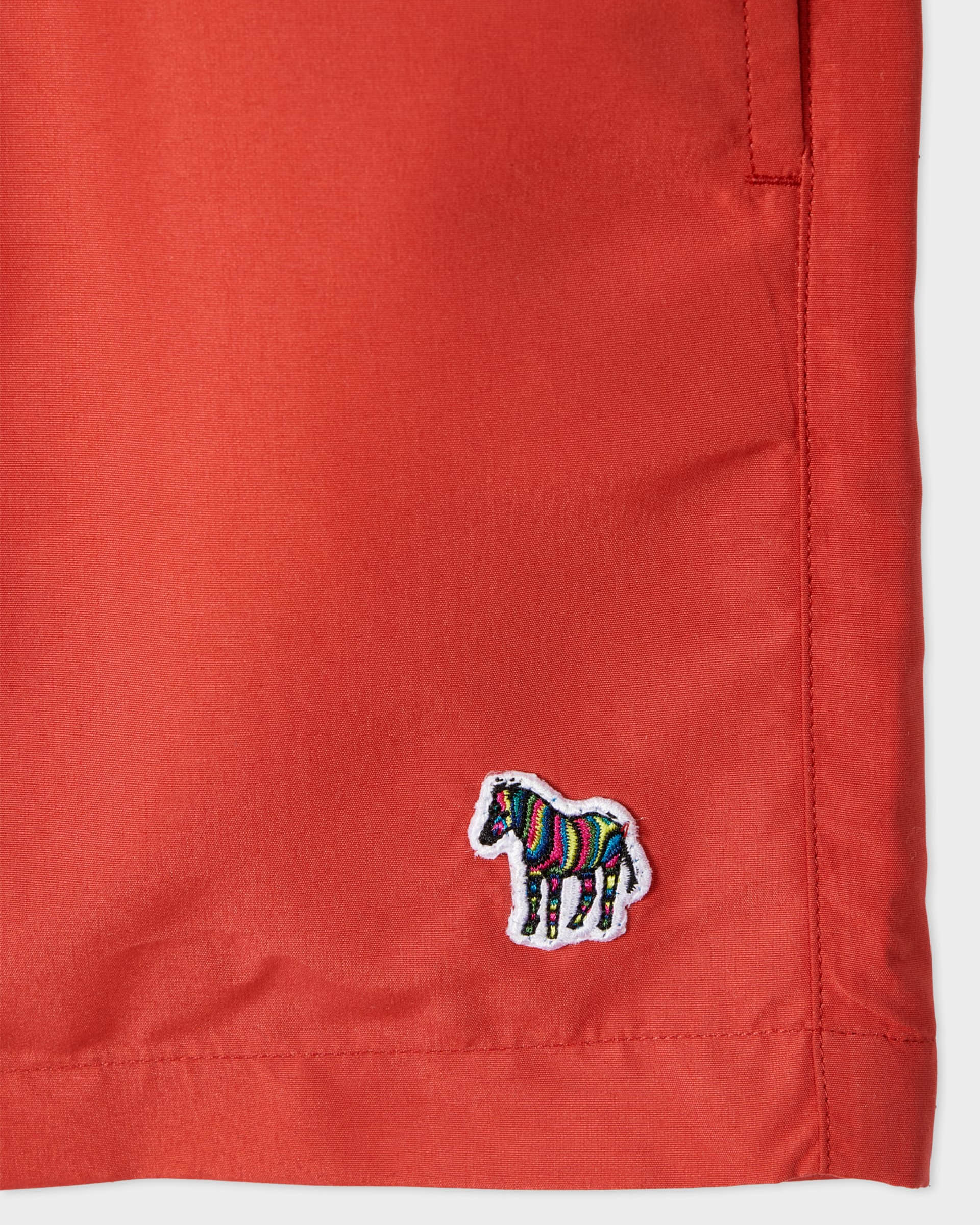 Paul Smith Mens Zebra Logo Swim Shorts - 23A Burnt Orange - Image 2