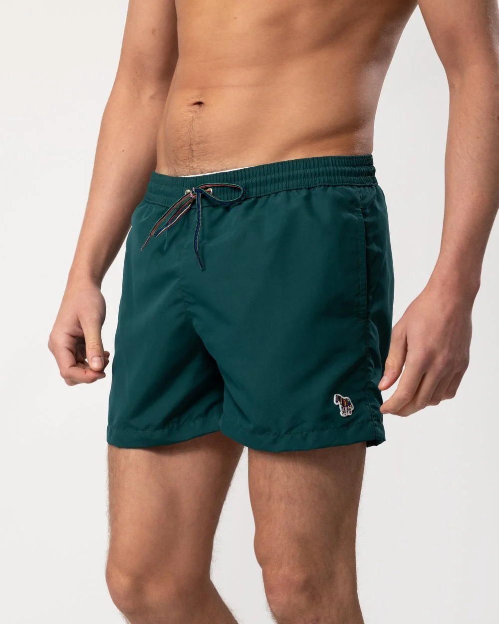 Paul Smith Mens Zebra Logo Swim Shorts - 39 Very Dark Green - Image 3