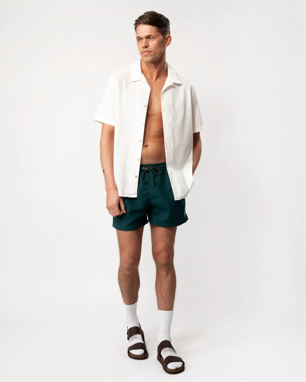 Paul Smith Mens Zebra Logo Swim Shorts - 39 Very Dark Green - Image 4