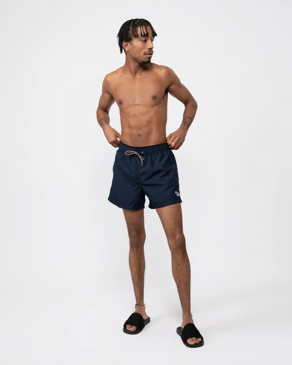 Paul Smith Mens Zebra Logo Swim Shorts - 47 Navy - Image 4