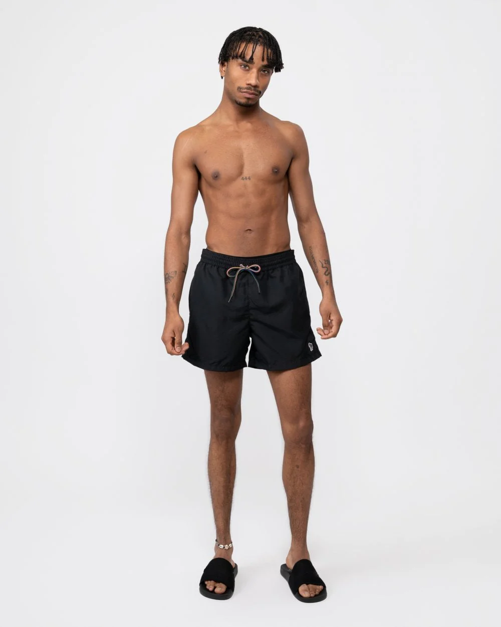 Paul Smith Mens Zebra Logo Swim Shorts - 79 Black - Image 3