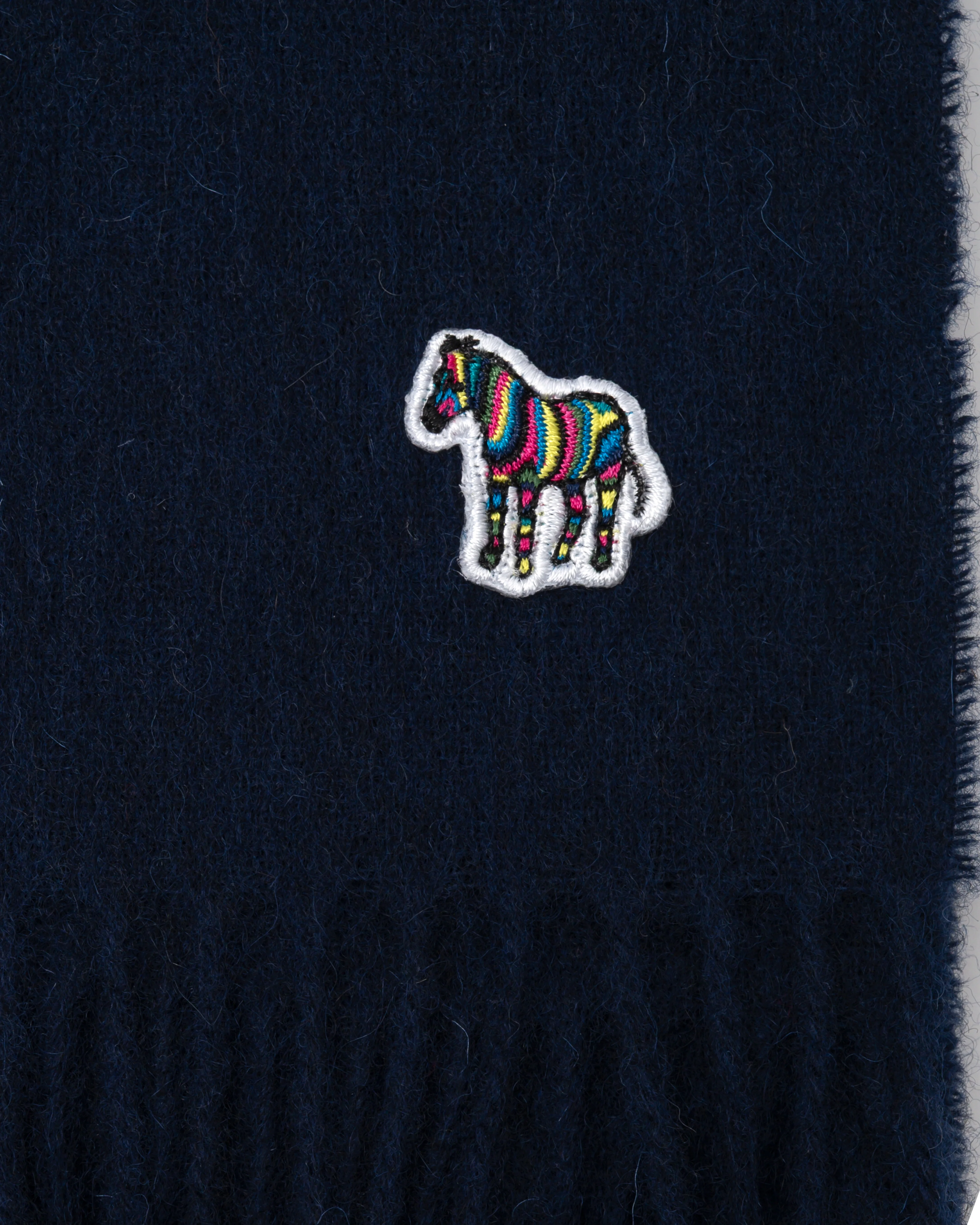Paul Smith Mens Zebra Scarf - 47 Navy - Image 3