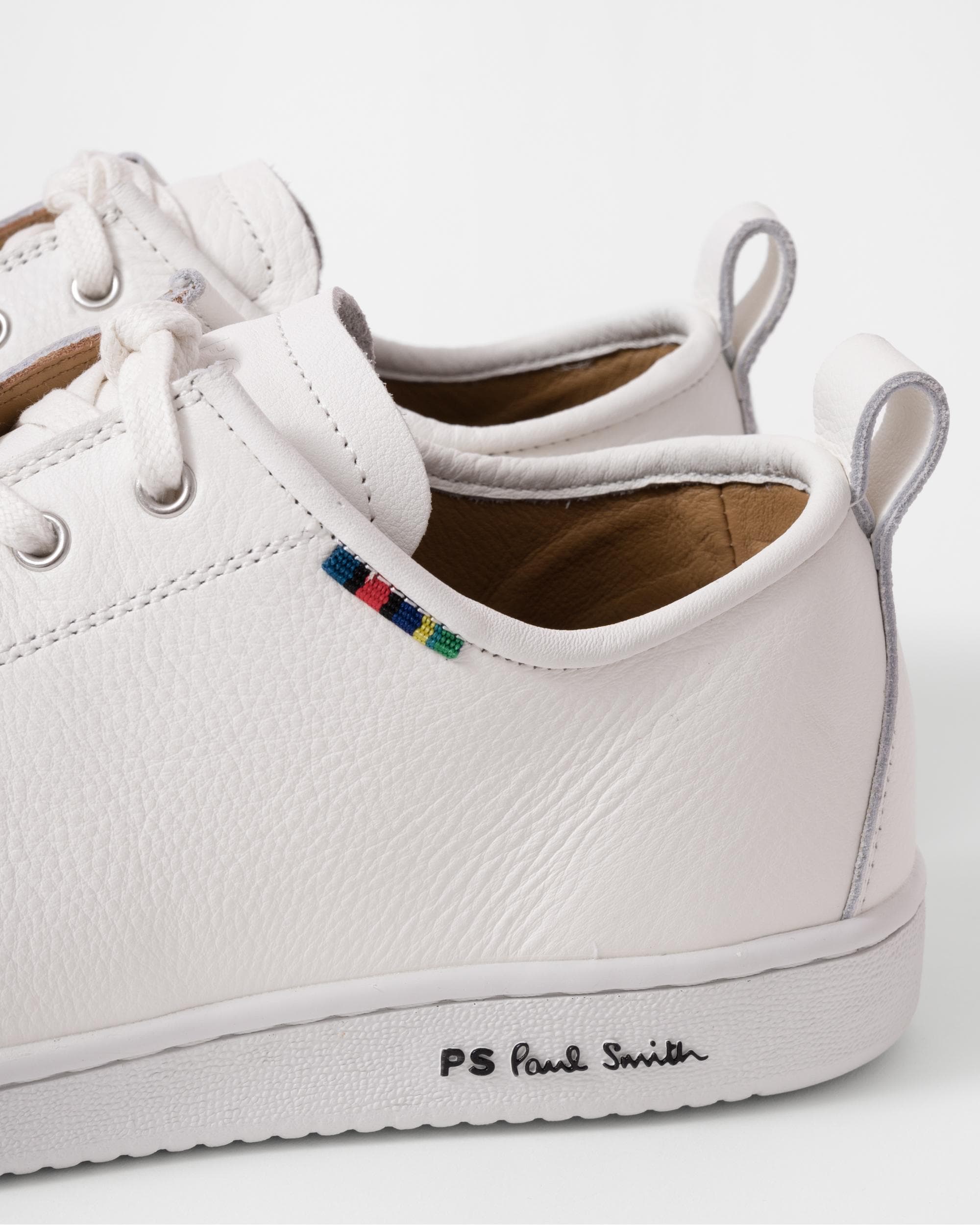 Paul Smith Miyata Mens Calf Leather Trainers - 01 White - Image 2