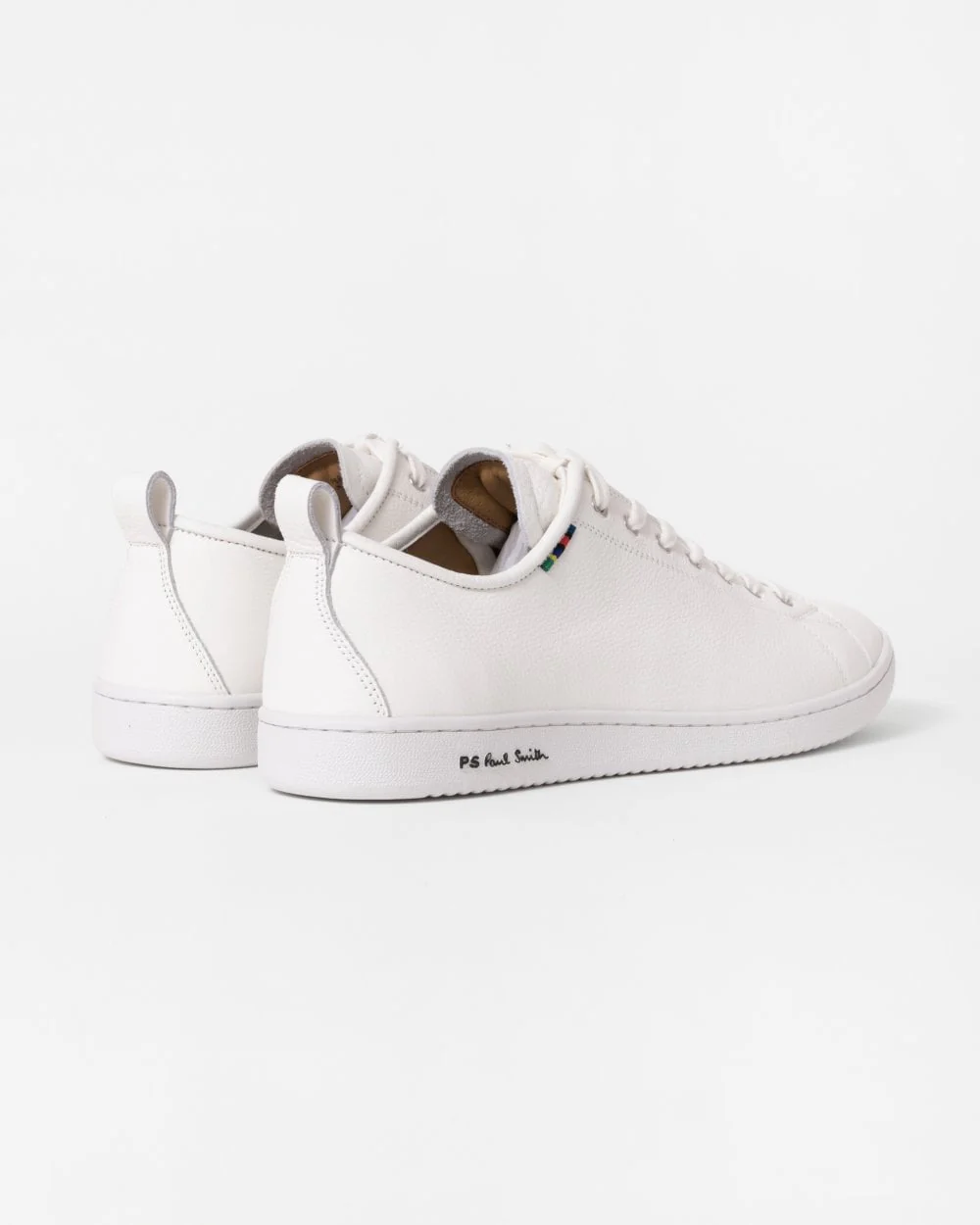 Paul Smith Miyata Mens Calf Leather Trainers - 01 White - Image 3