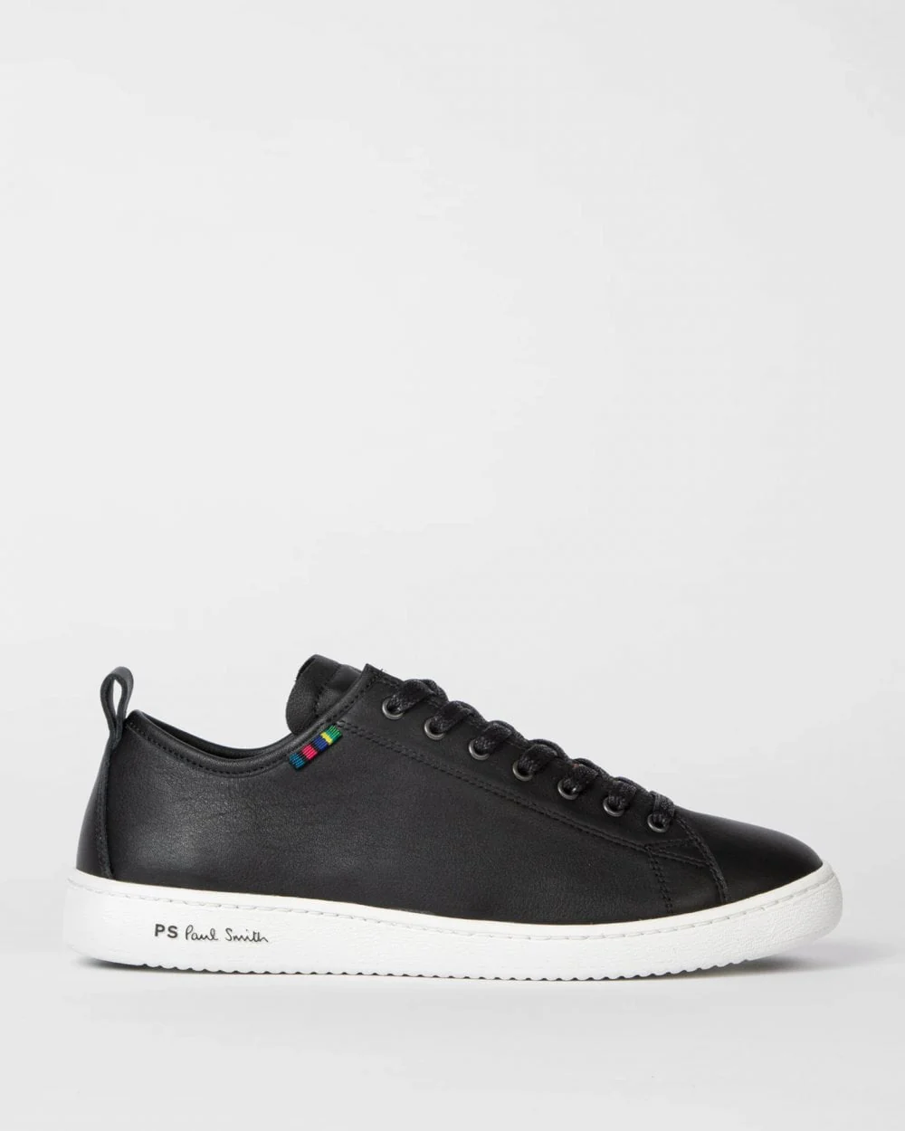Paul Smith Miyata Mens Calf Leather Trainers - 79 Black/White - Image 2